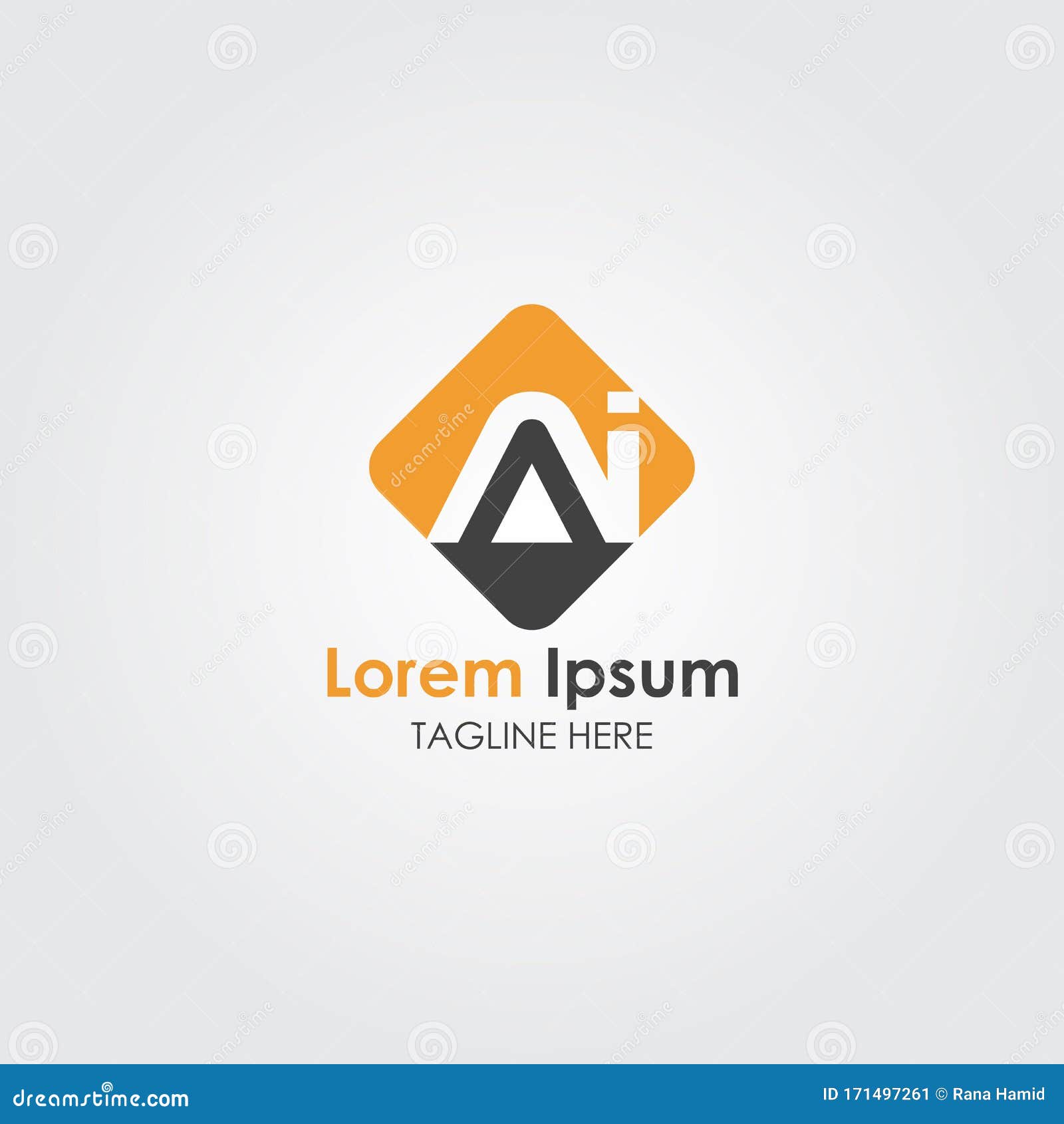 Initial AI Letter Logo with Creative Modern Business Typography Vector