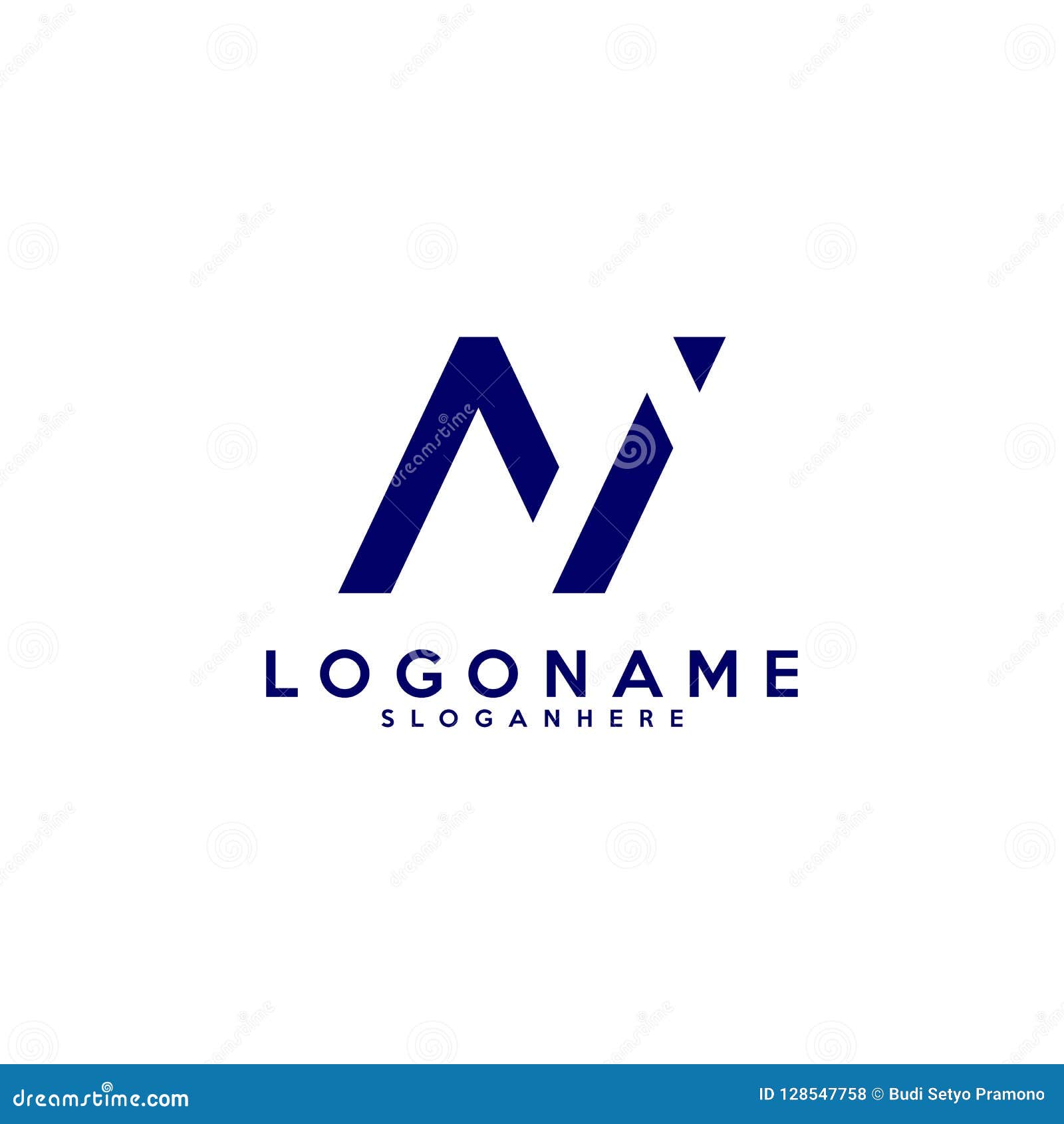 Initial AI Logo Design Vector Template Stock Illustration ...