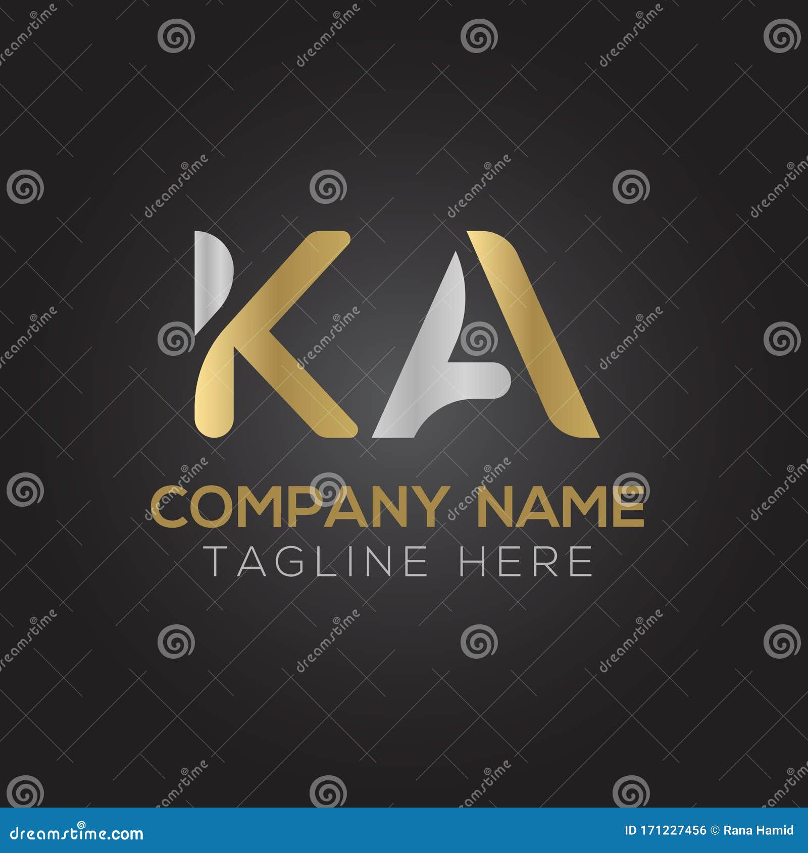 Initial ALphabet KA Logo Design Vector Template. Abstract Letter KA ...