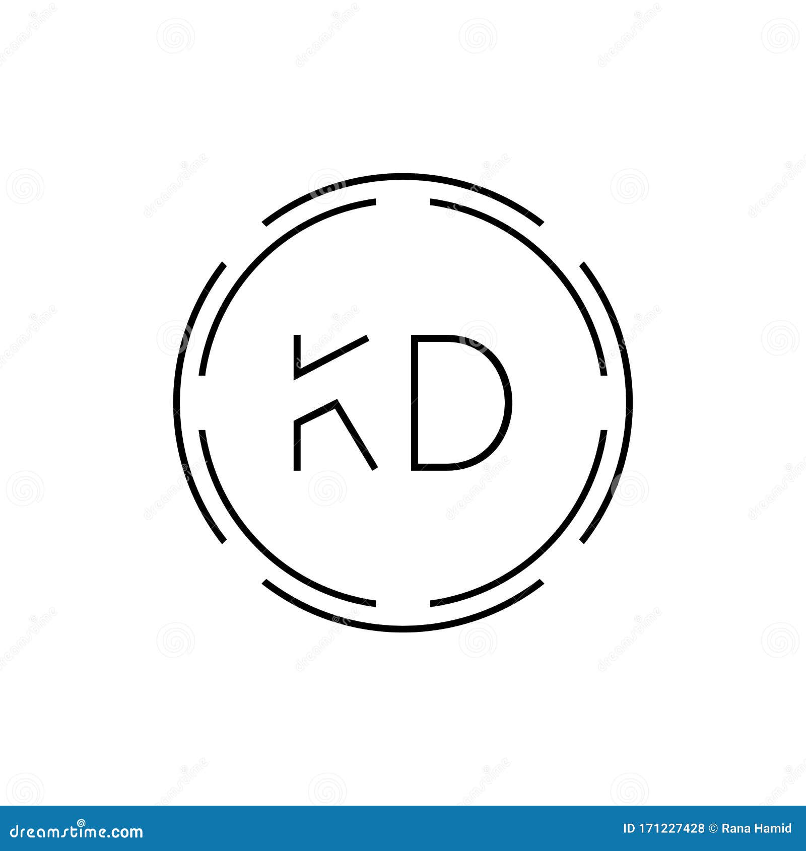 Initial ALphabet KD Logo Design Vector Template. Abstract Letter KD ...