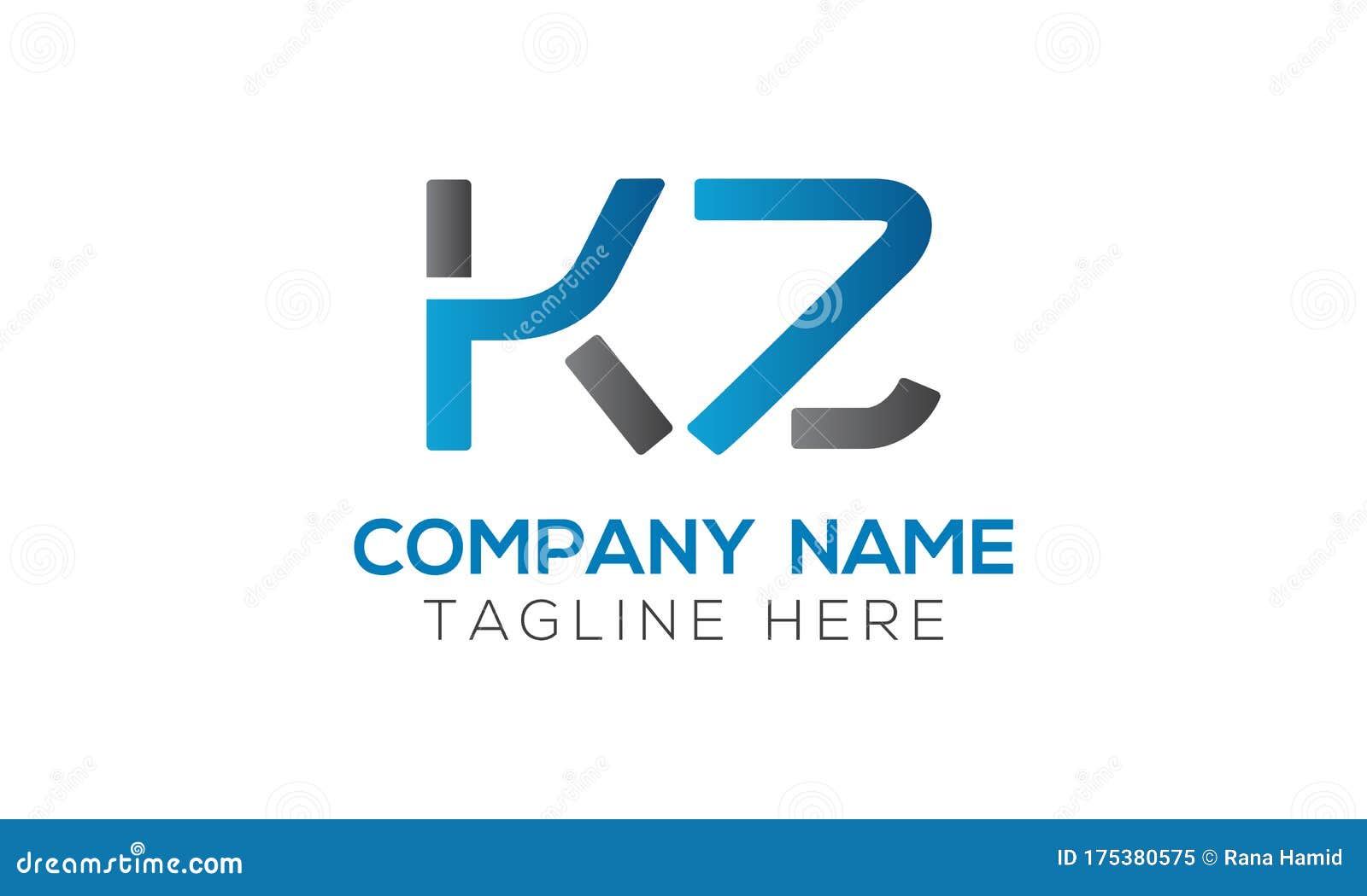 Initial ALphabet KZ Logo Design Vector Template. Abstract Letter KZ