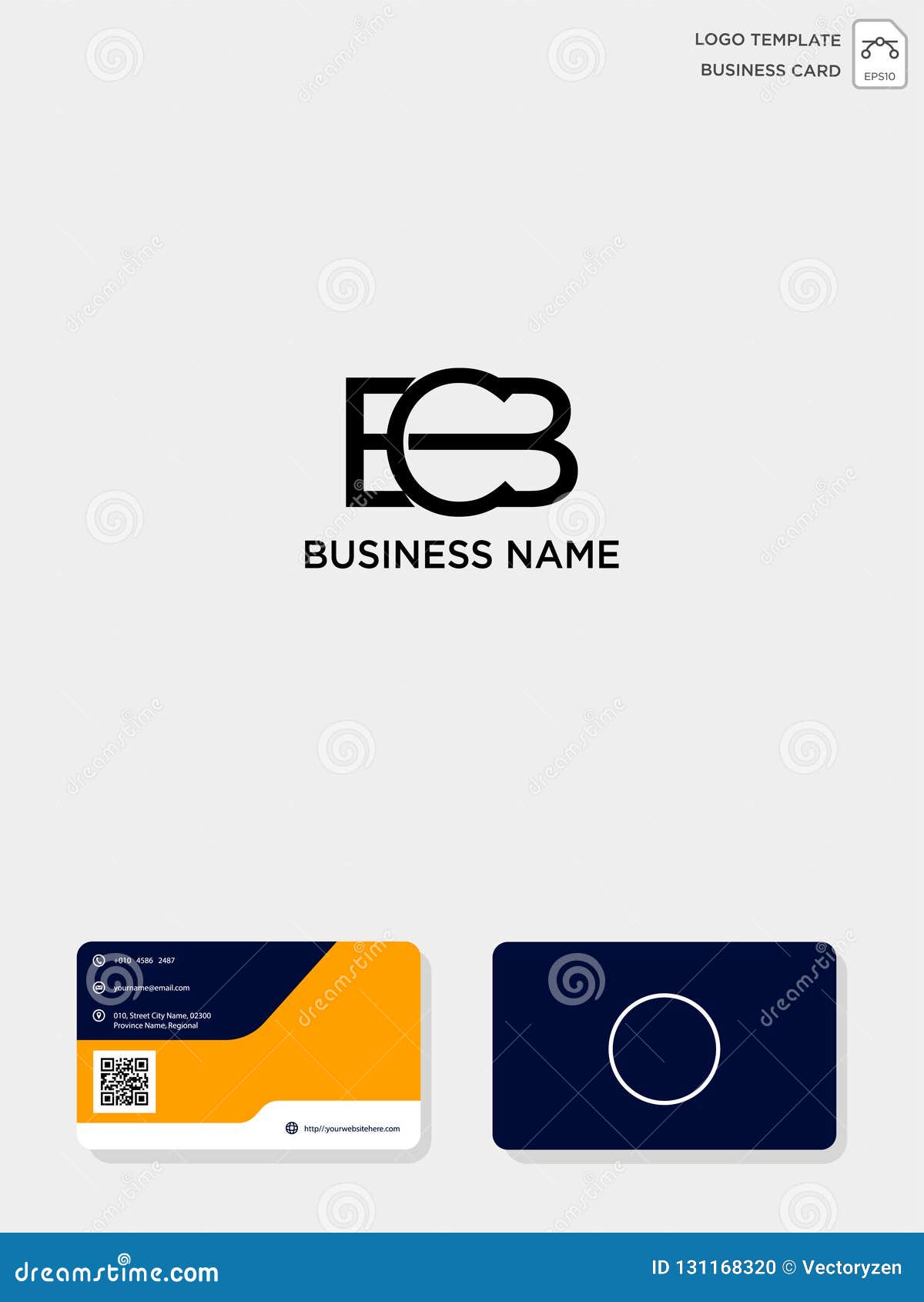 Initial CB or BC Creative Logo Template and Business Card Template ...