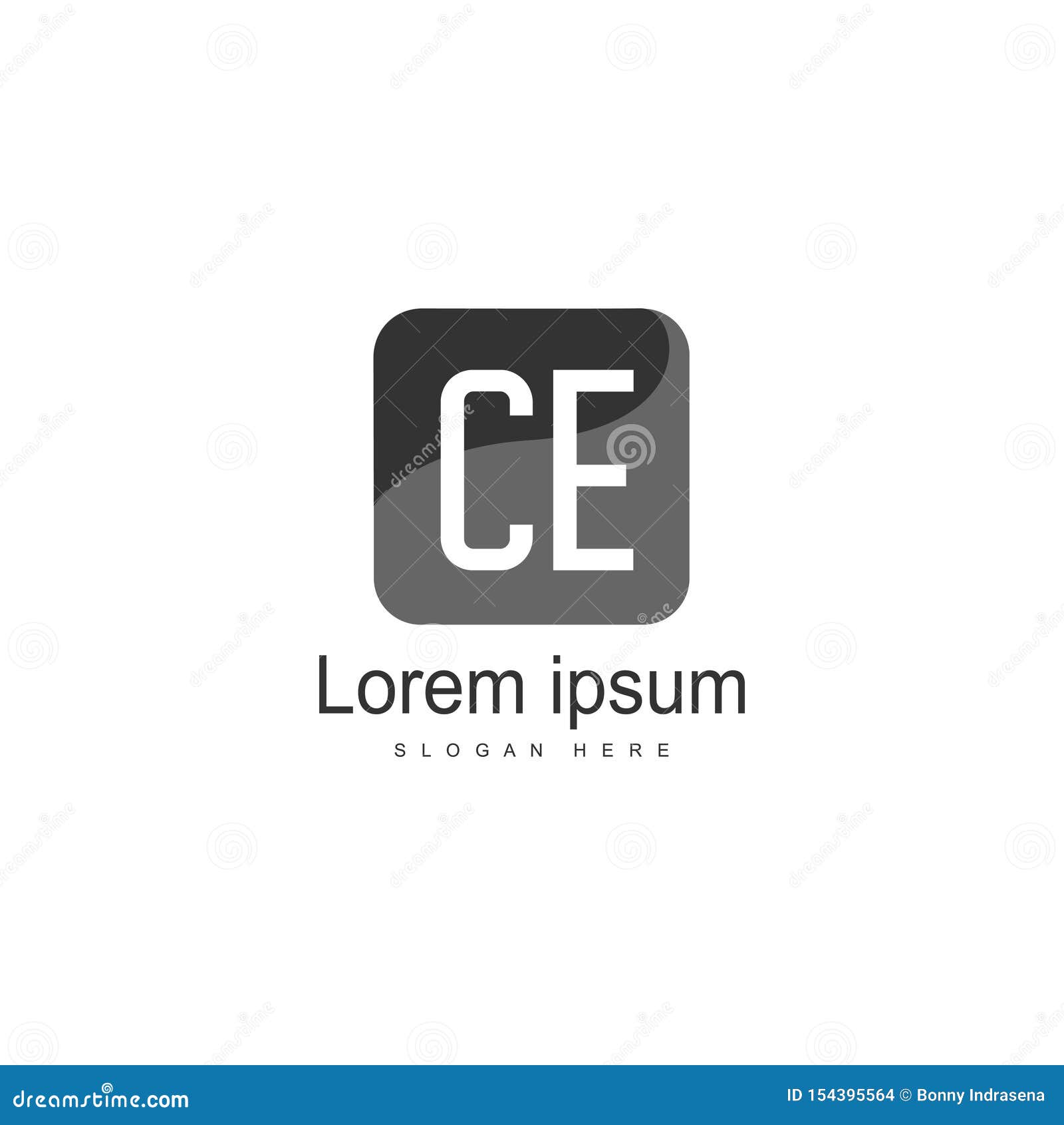 Initial CE Logo Template with Modern Frame. Minimalist CE Letter Logo