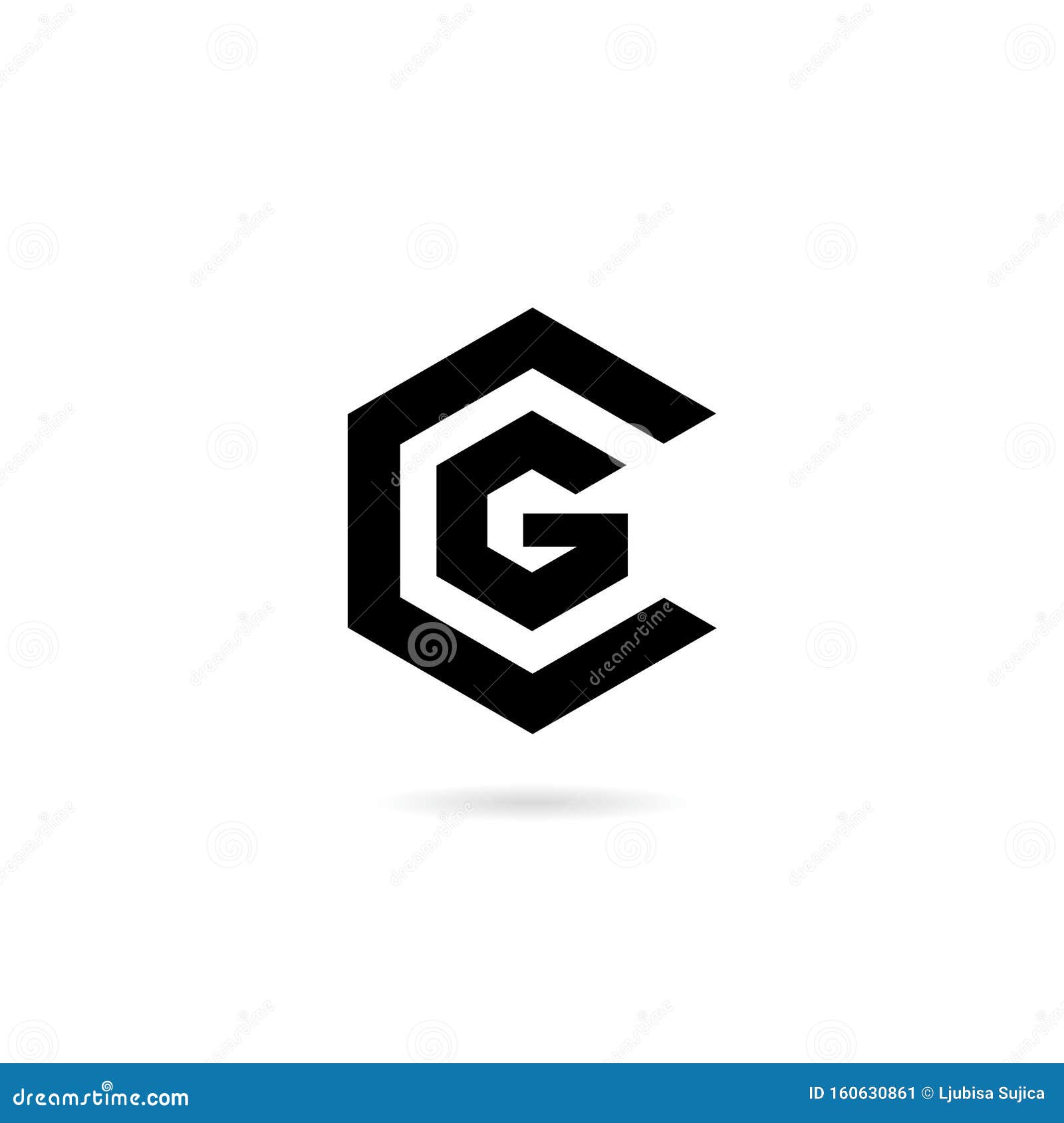 Initial CG Logo Design Template, Letter CG Logo Isolated on White Background  Stock Illustration - Illustration of house, icon: 160630861