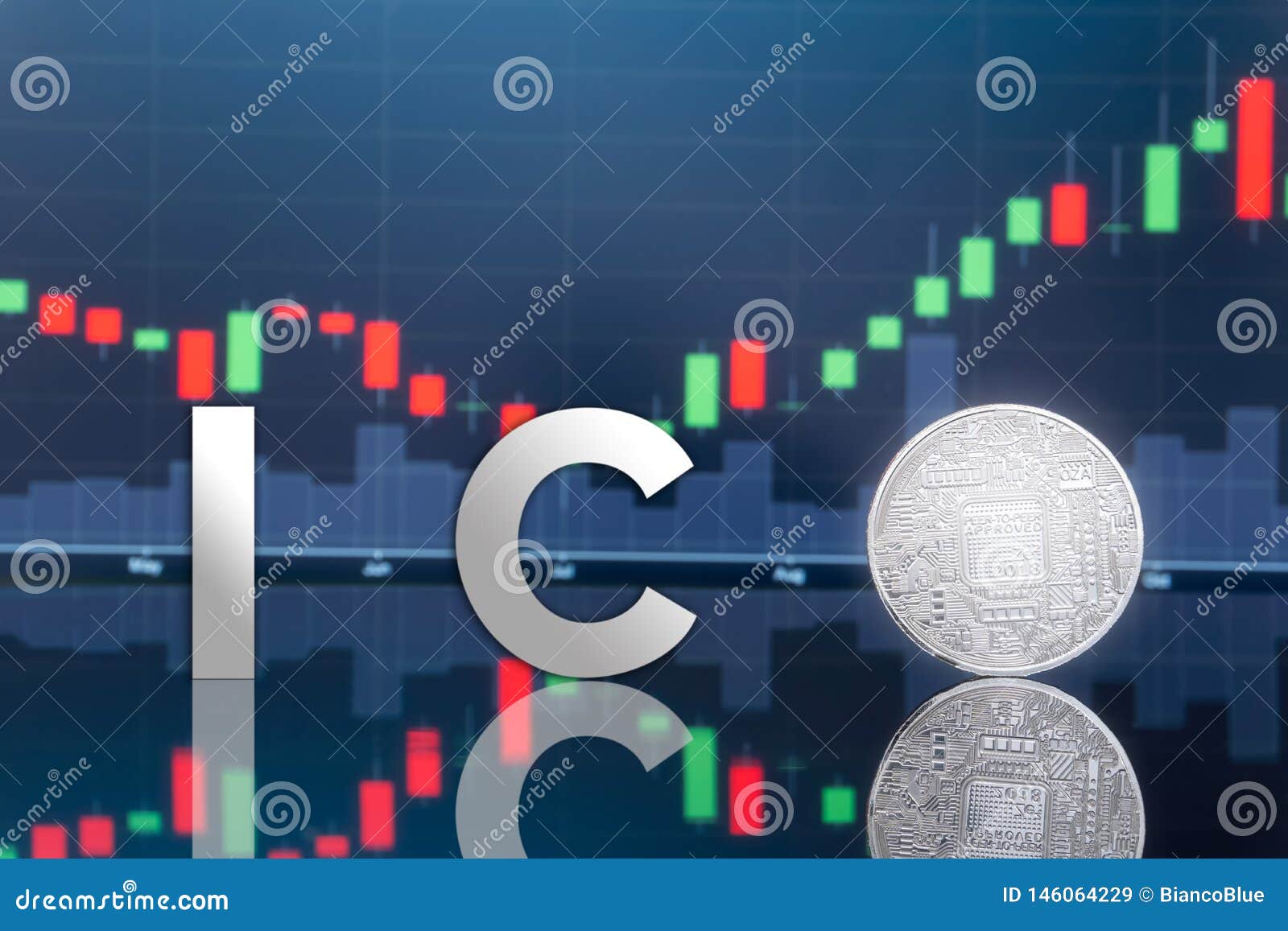 Initial Coin Offering (ICO) And Digital Money Stock Image ...