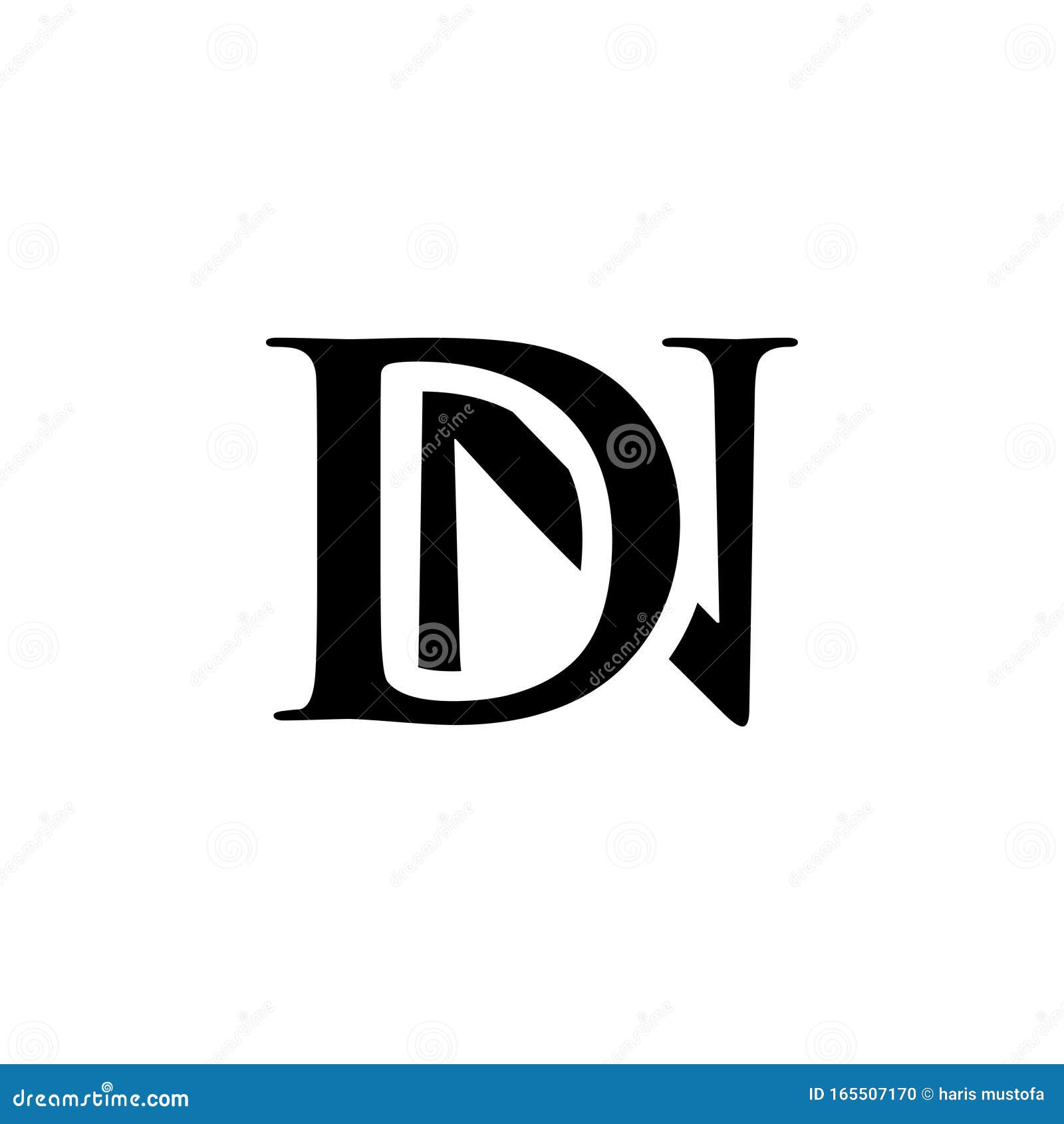 Initial Dn Alphabet Logo Design Template Vector Stock Vector ...