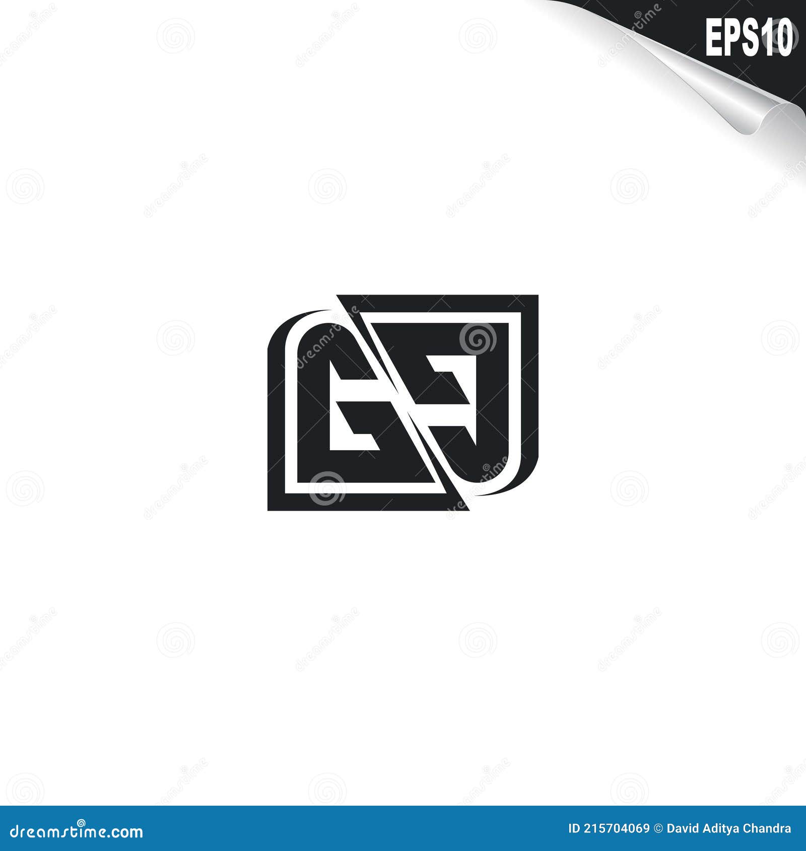 Initial GG Logo Design with Shape Style, Logo Business Branding Stock