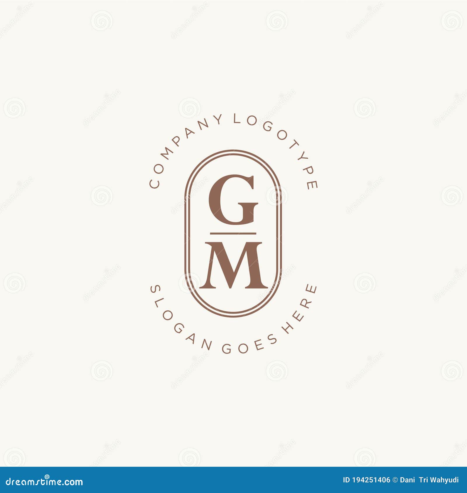 vector monogram gm logo design