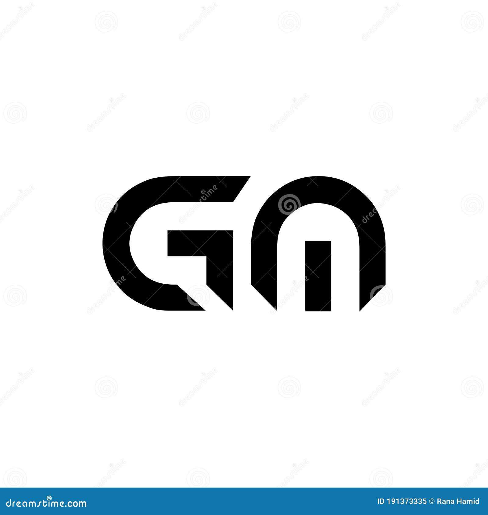 Initial Circle GM Letter Logo Creative Typography Vector Template