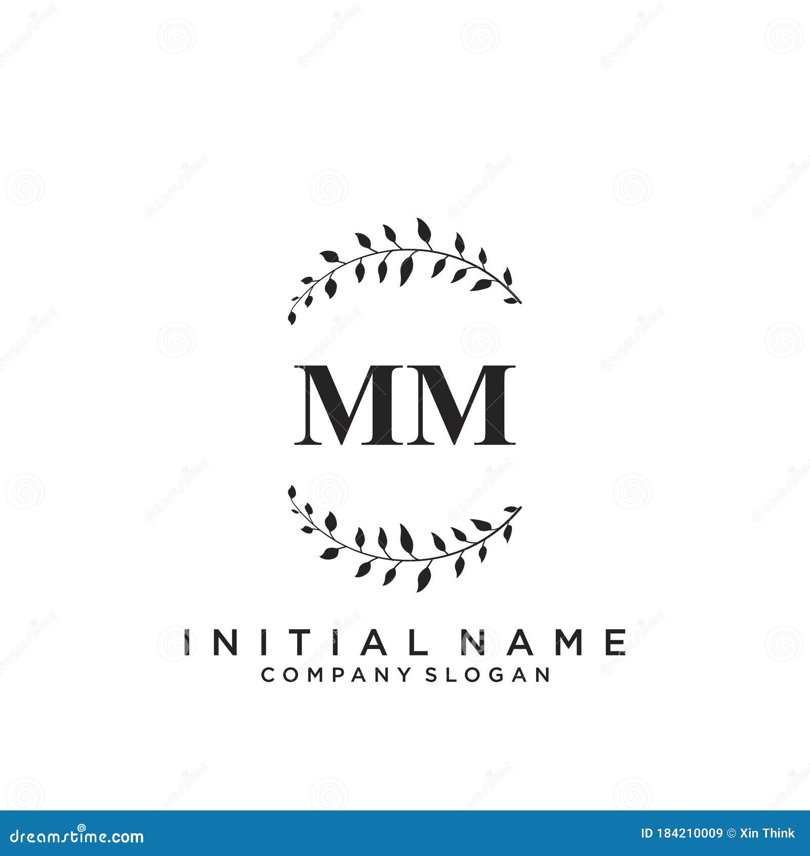 MM Luxury vector initial logo, handwriting logo of initial