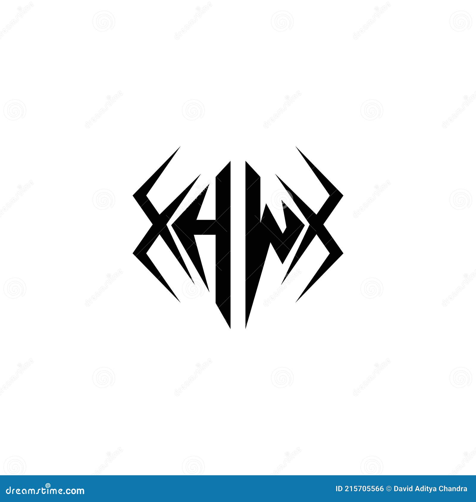 Letter hw logo design Royalty Free Vector Image