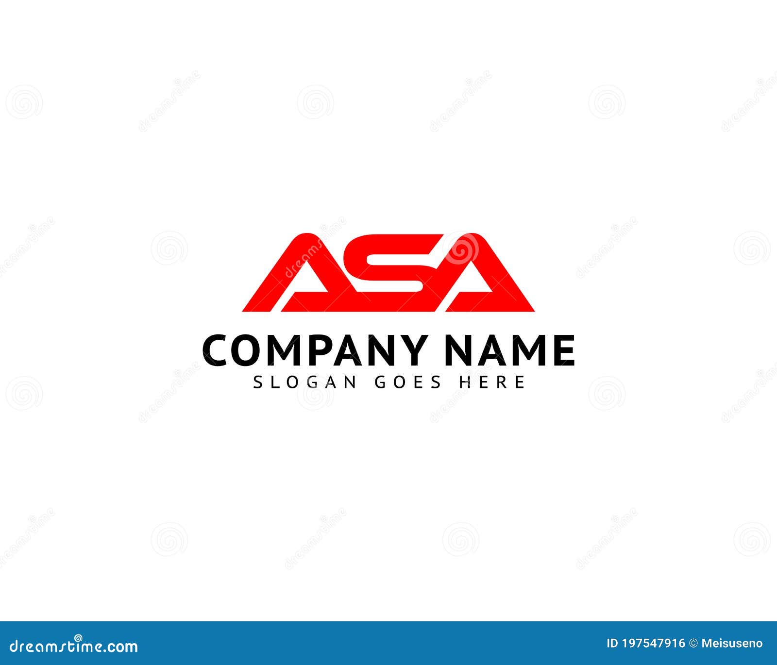 initial letter asa logo template 