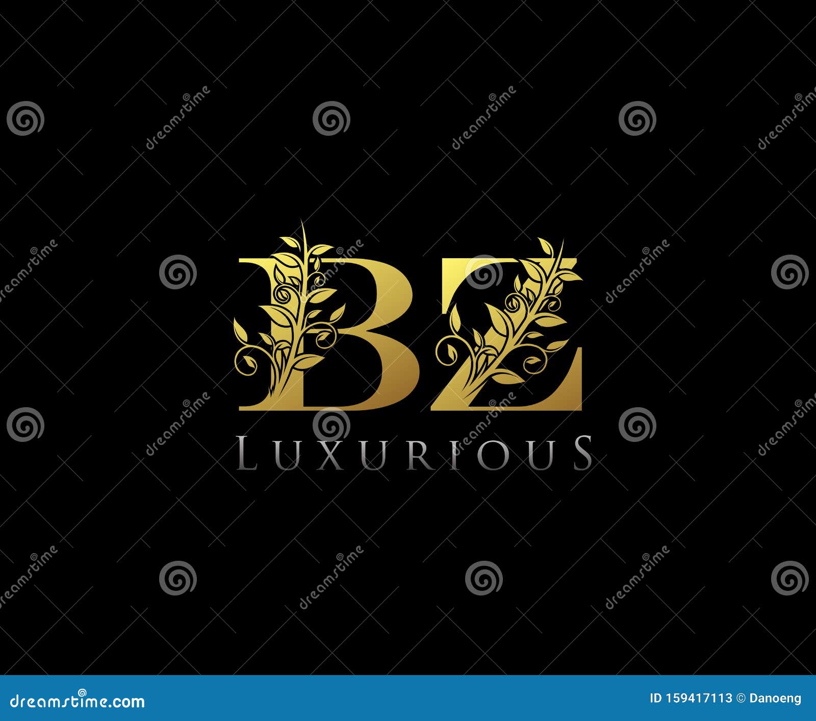 Initial Letter B And Z Bz Gold Logo Icon Classy Gold Letter Monogram Logo Stock Vector Illustration Of Green Abstract