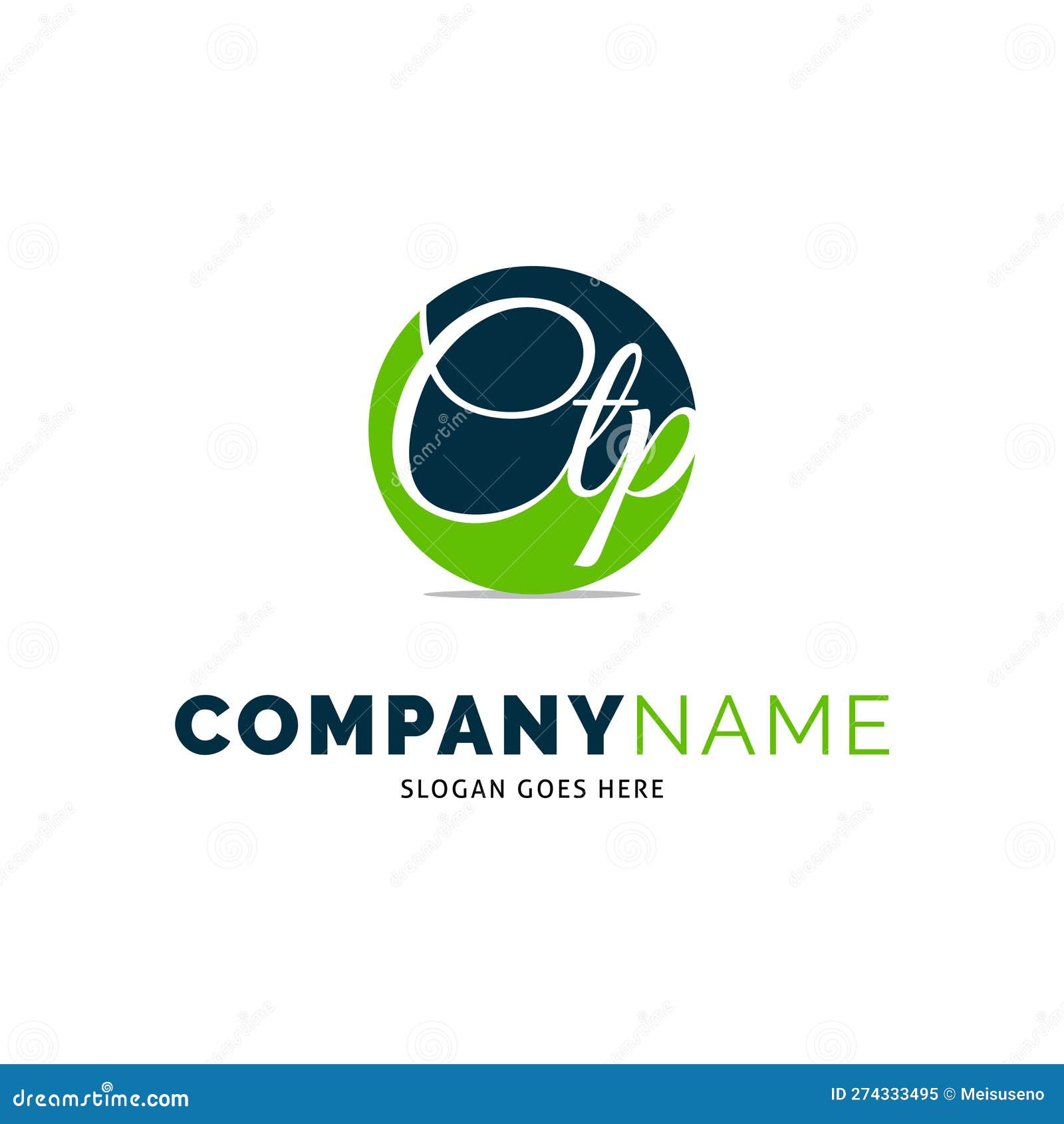 initial letter ctp icon  logo template  