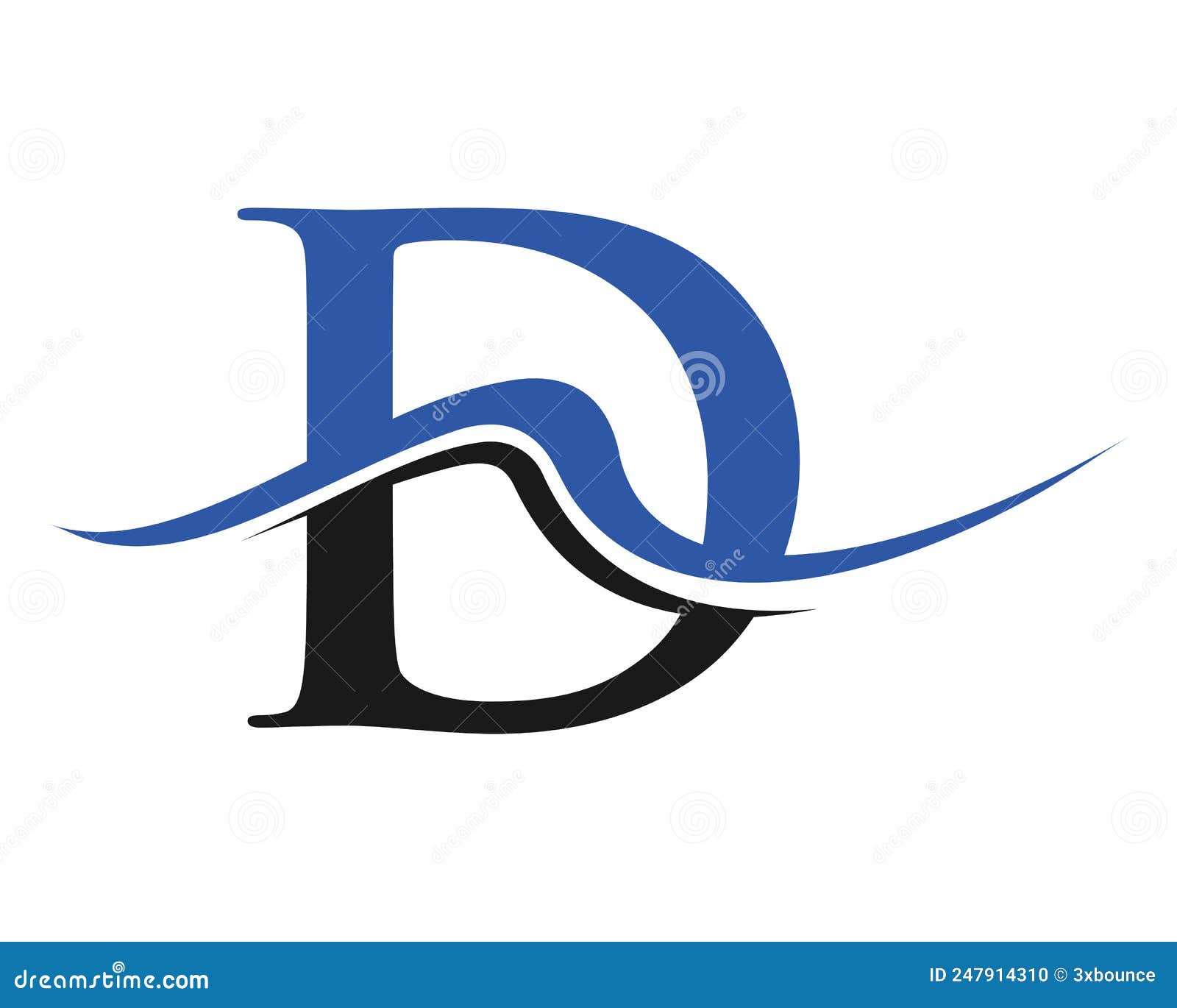 Initial Letter D Logo Design. Monogram and Creative Alphabet D Logotype ...