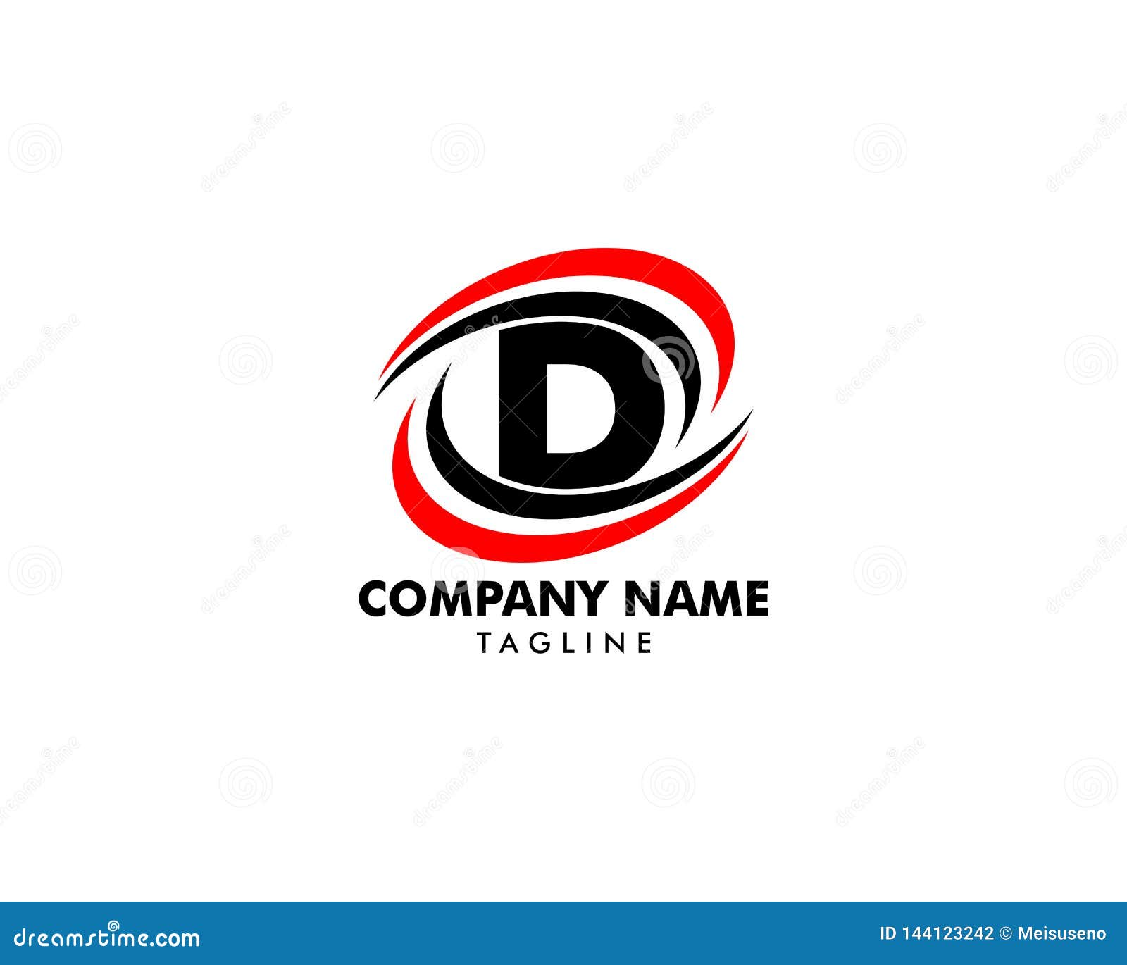 Initial Letter D Swoosh Logo Stock Vector - Illustration of computer ...