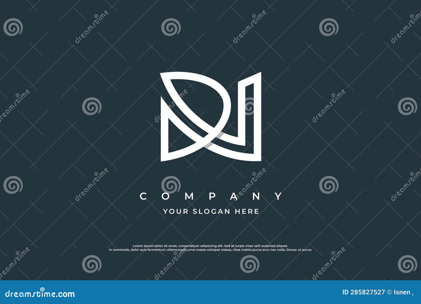 initial letter dn logo or nd monogram logo 