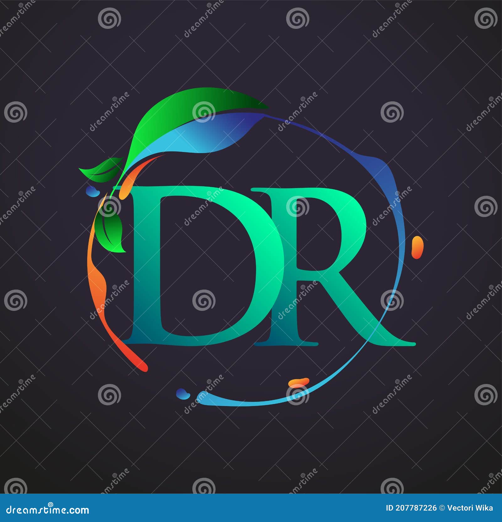 overraskende inaktive Persuasion Initial Letter DR with Nature Elements Logo, Colorful Nature and  Environment Logo. Vector Logo for Business and Company Identity Stock  Vector - Illustration of blue, logotype: 207787226