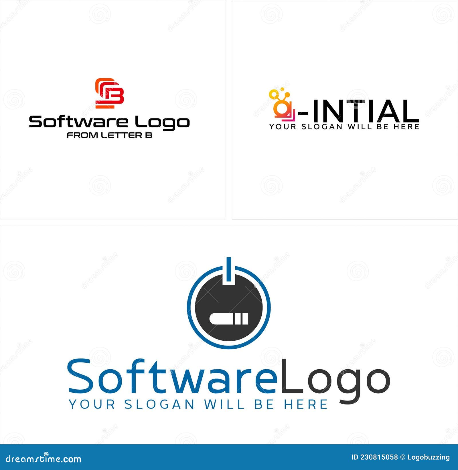initial letter icon tech software manufacturing logo 