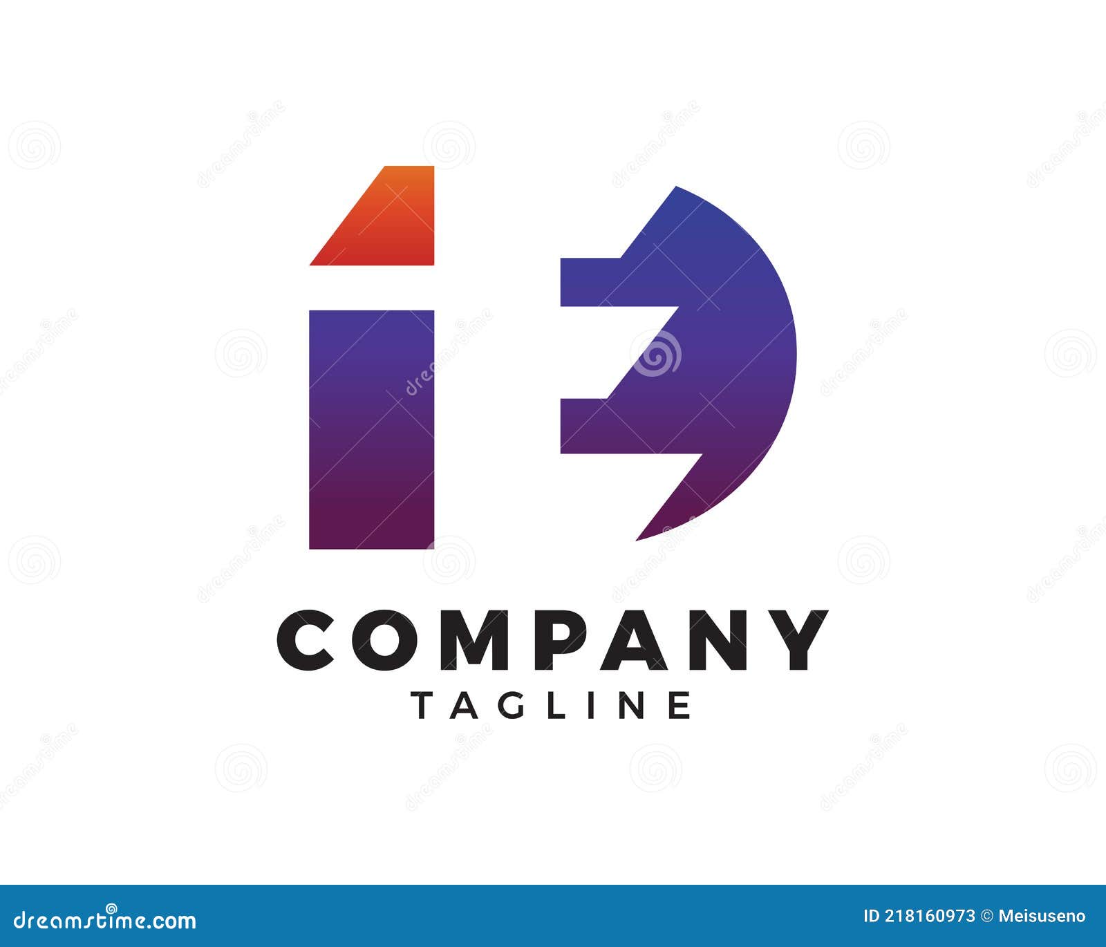 Initial Letter IDE Logo Template Design Stock Vector - Illustration of ...