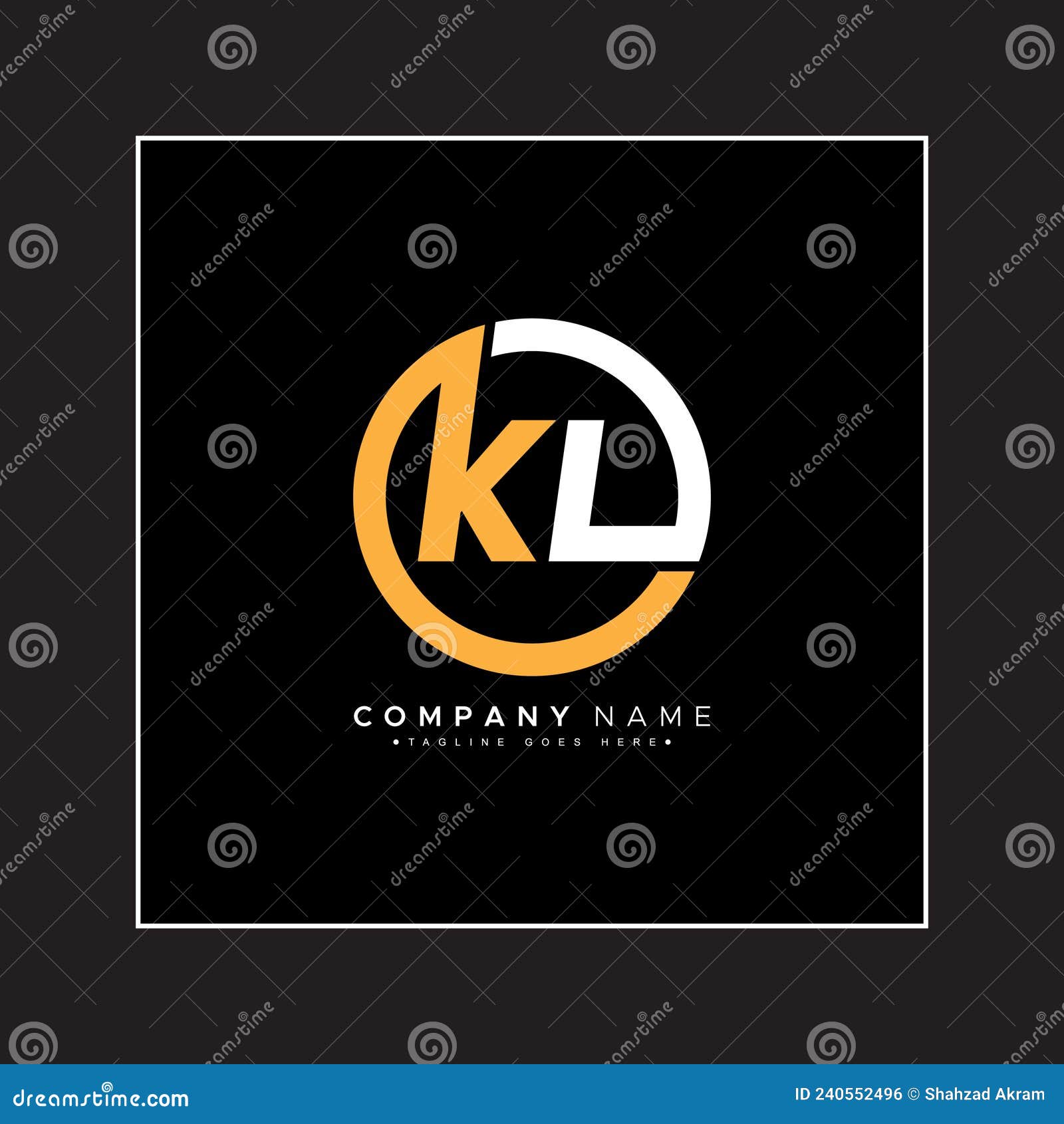 Initial Letter KL Logo - Minimal Business Logo Vector Illustration ...