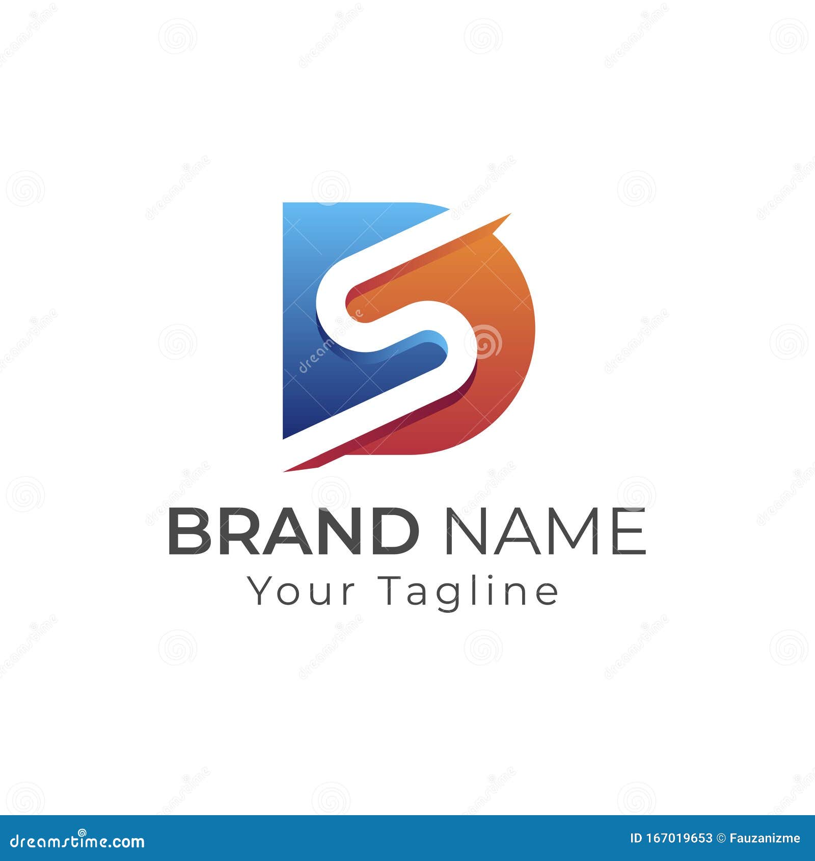 Initial Letter Logo DS, SD, Logo Template Stock Vector - Illustration ...