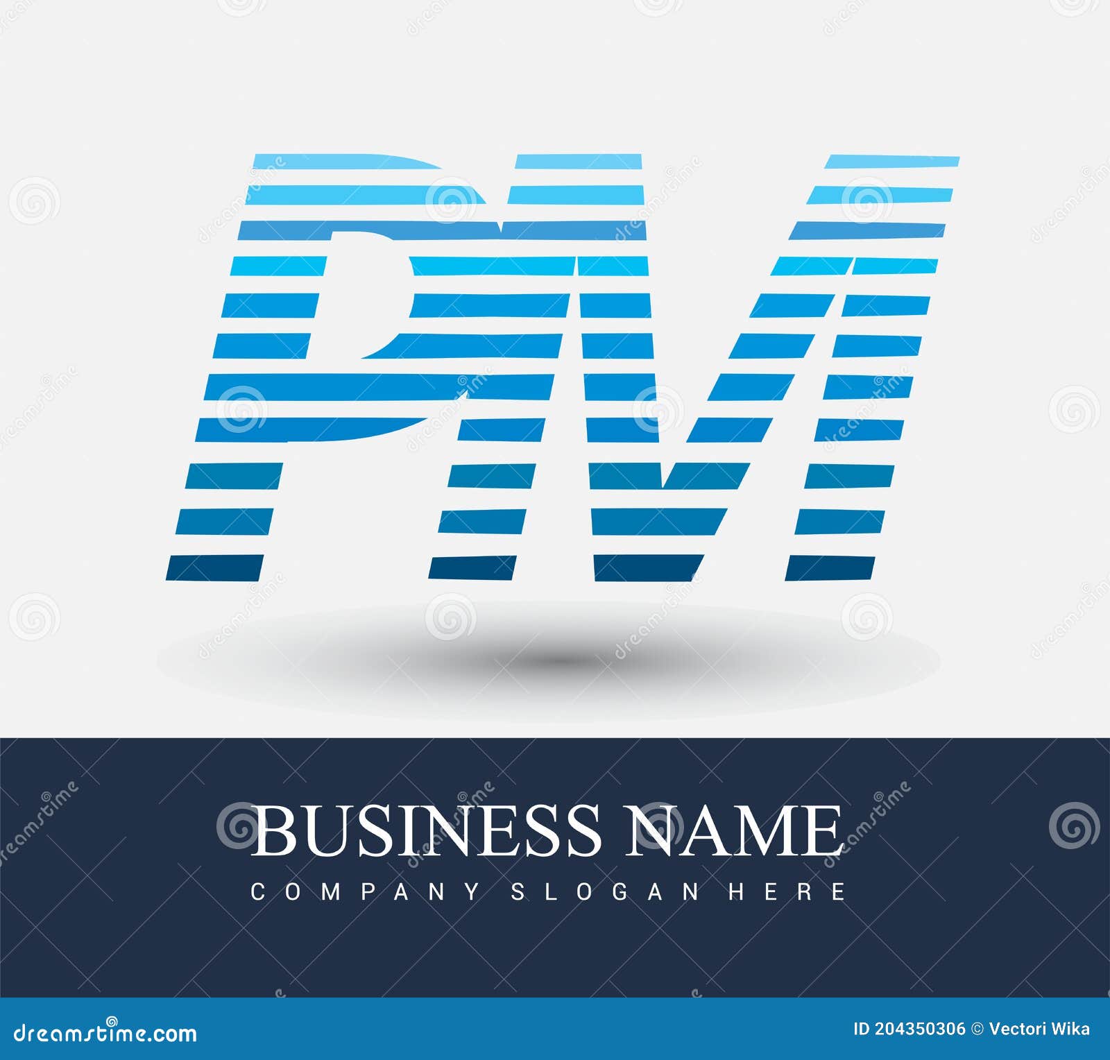 Initial Letter PM Logo Design Vector Template. PM Letter Logo