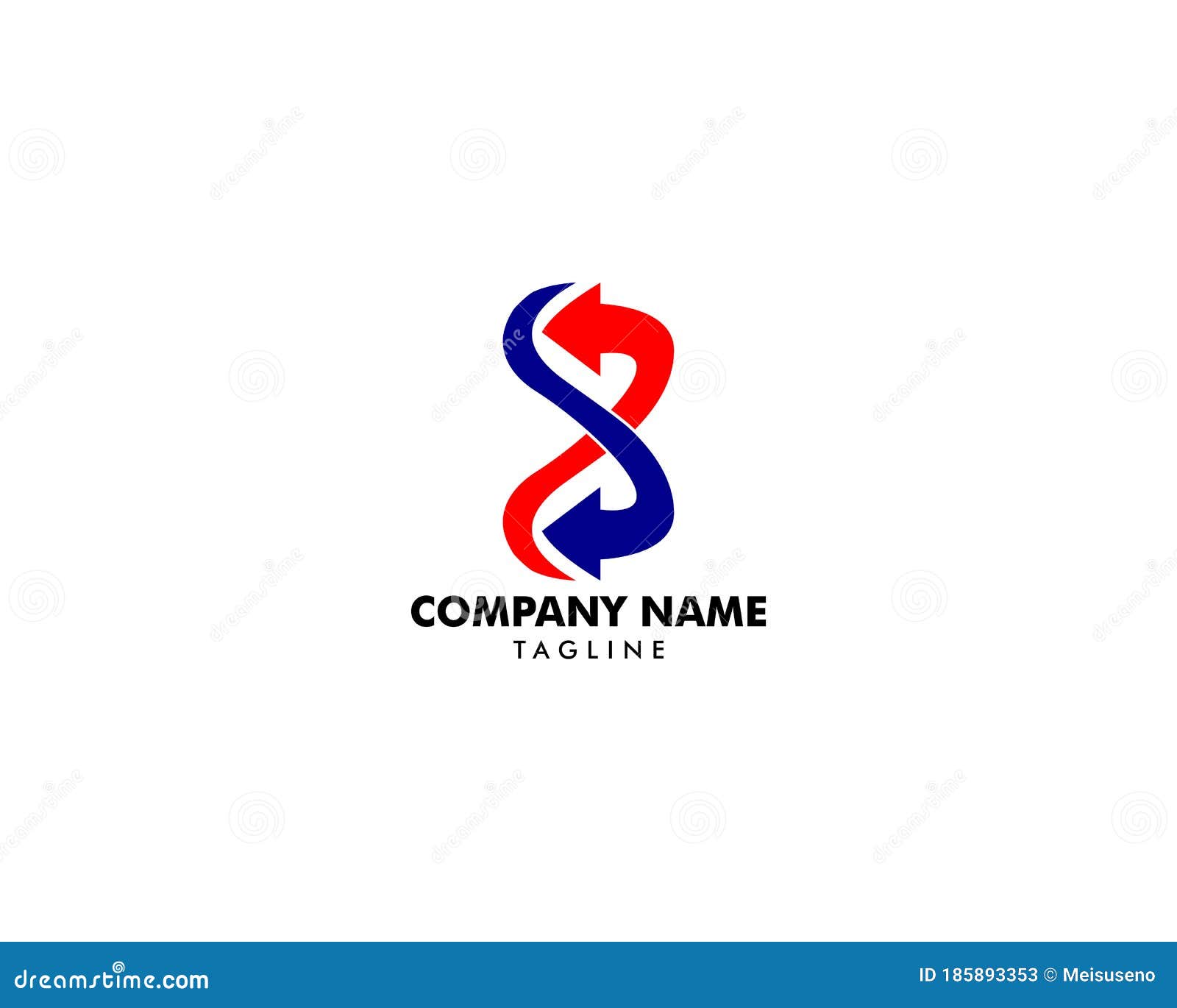Initial Letter 8 or Number Eight Logo Template Design Stock Vector