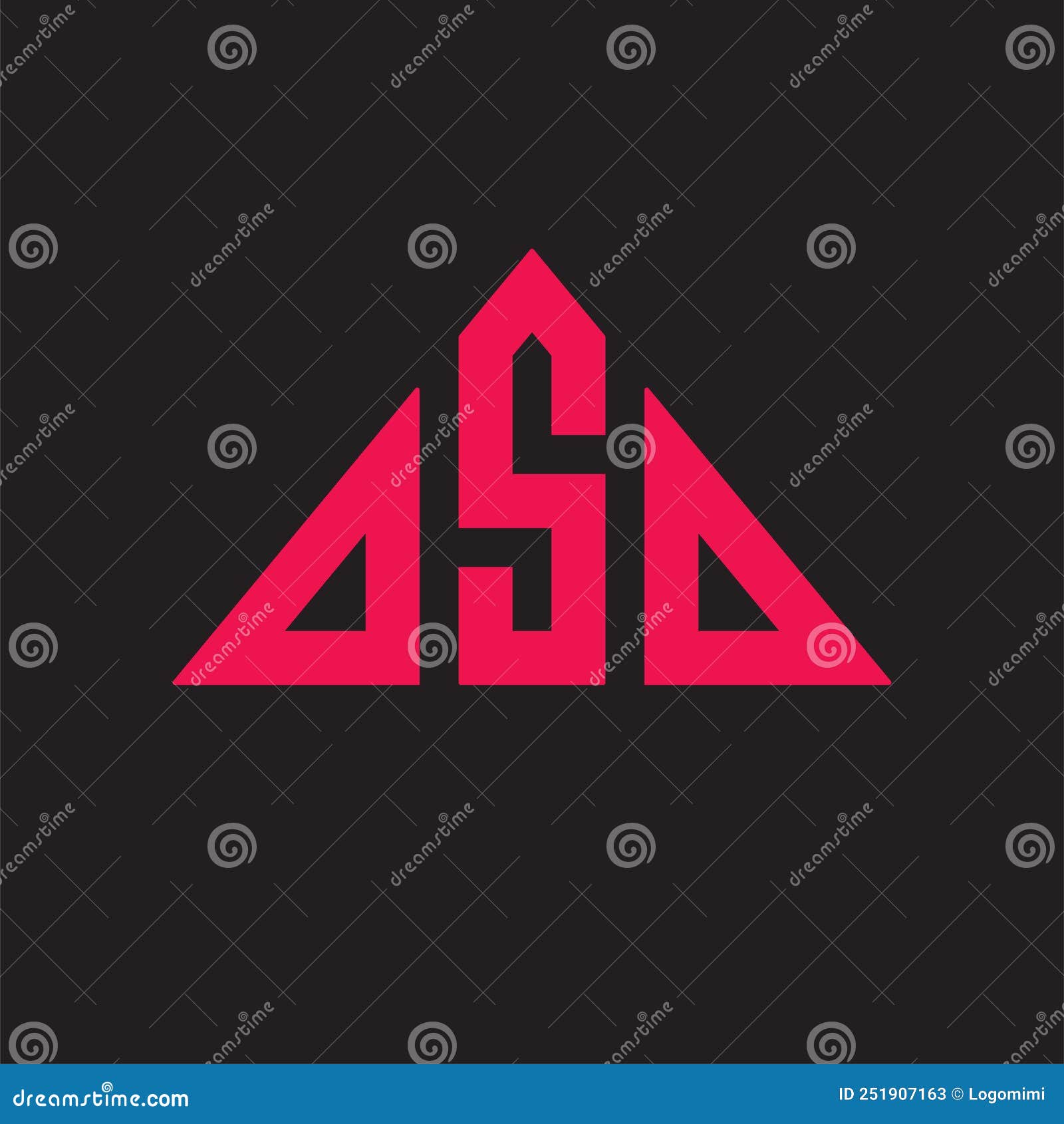 initial letter oso logo template, triange  logotype - 