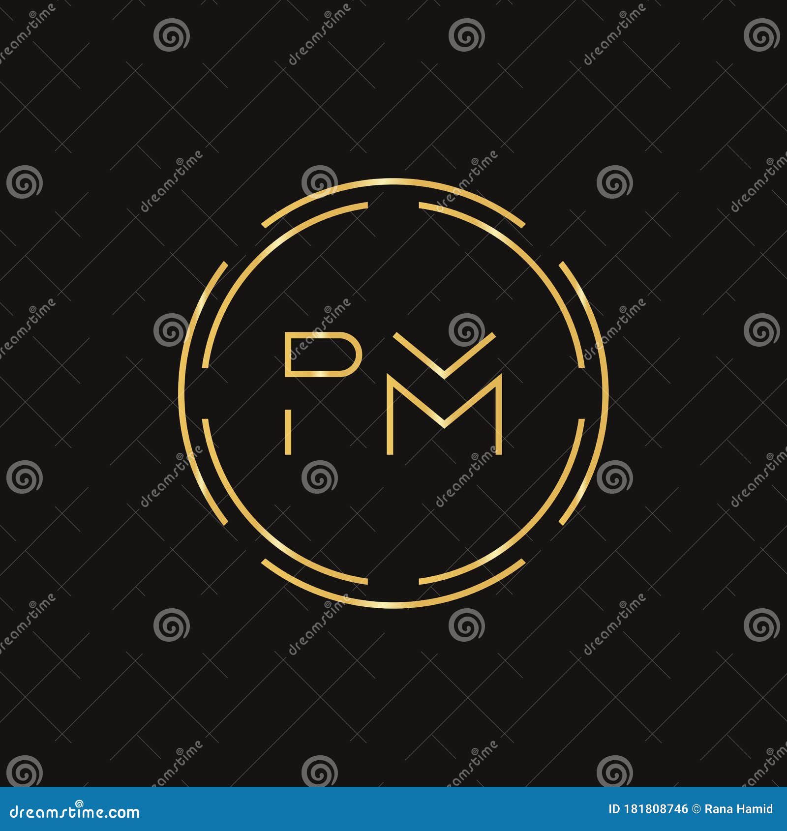 Initial Letter PM Logo Design Vector Template. PM Letter Logo