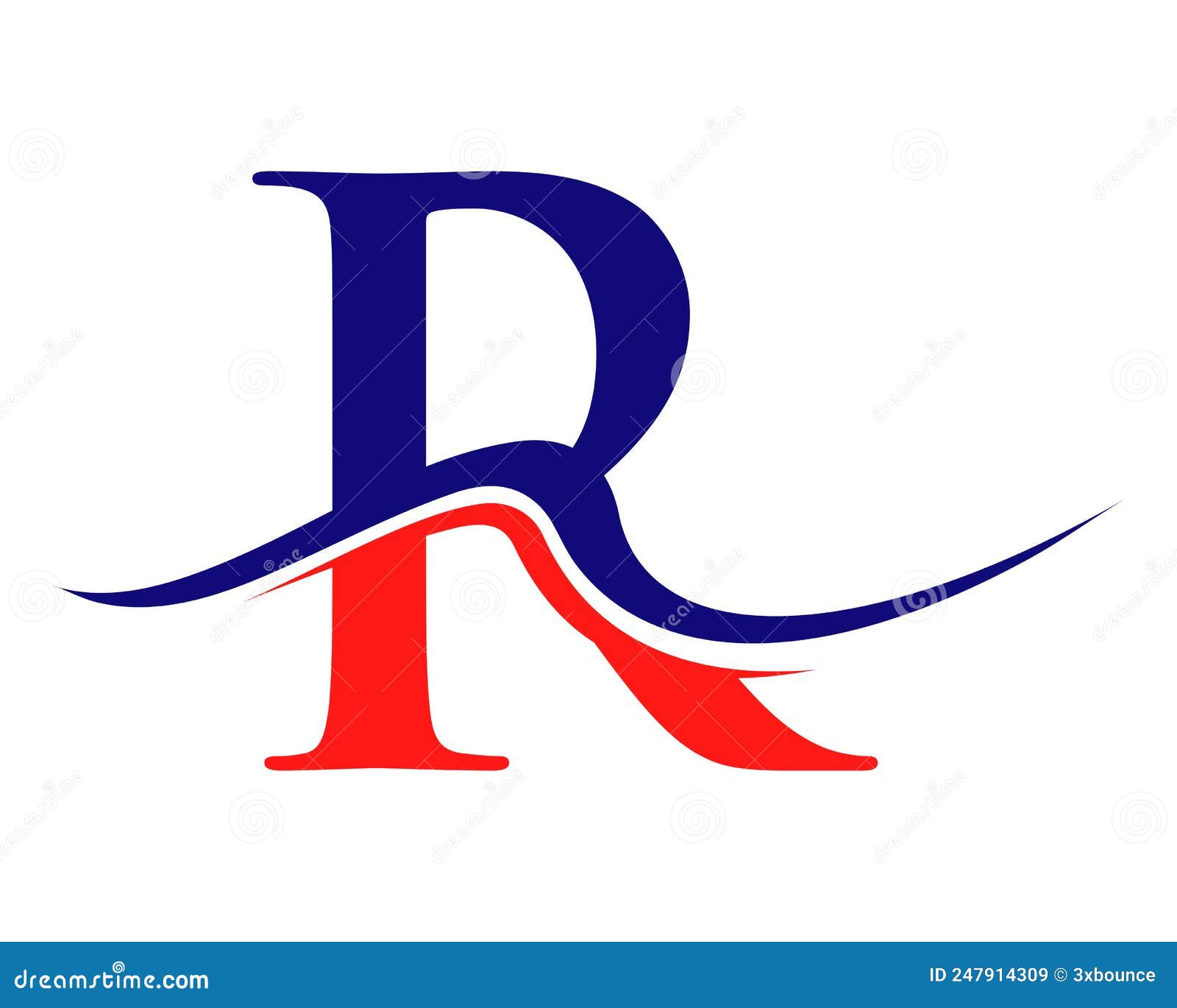 Initial Letter R Logo Design. Monogram and Creative Alphabet R Logotype