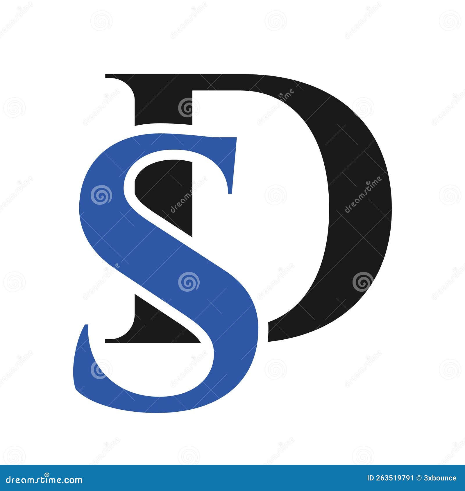 Ds logo monogram design template Royalty Free Vector Image