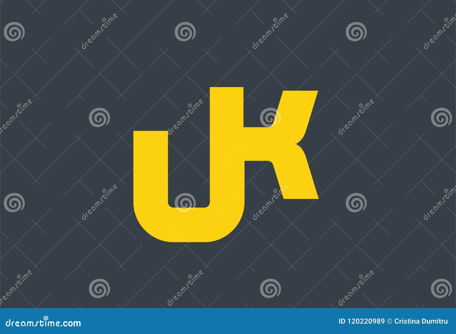 Download Initial Letter UK Yellow Logo Design Stock Vector ...