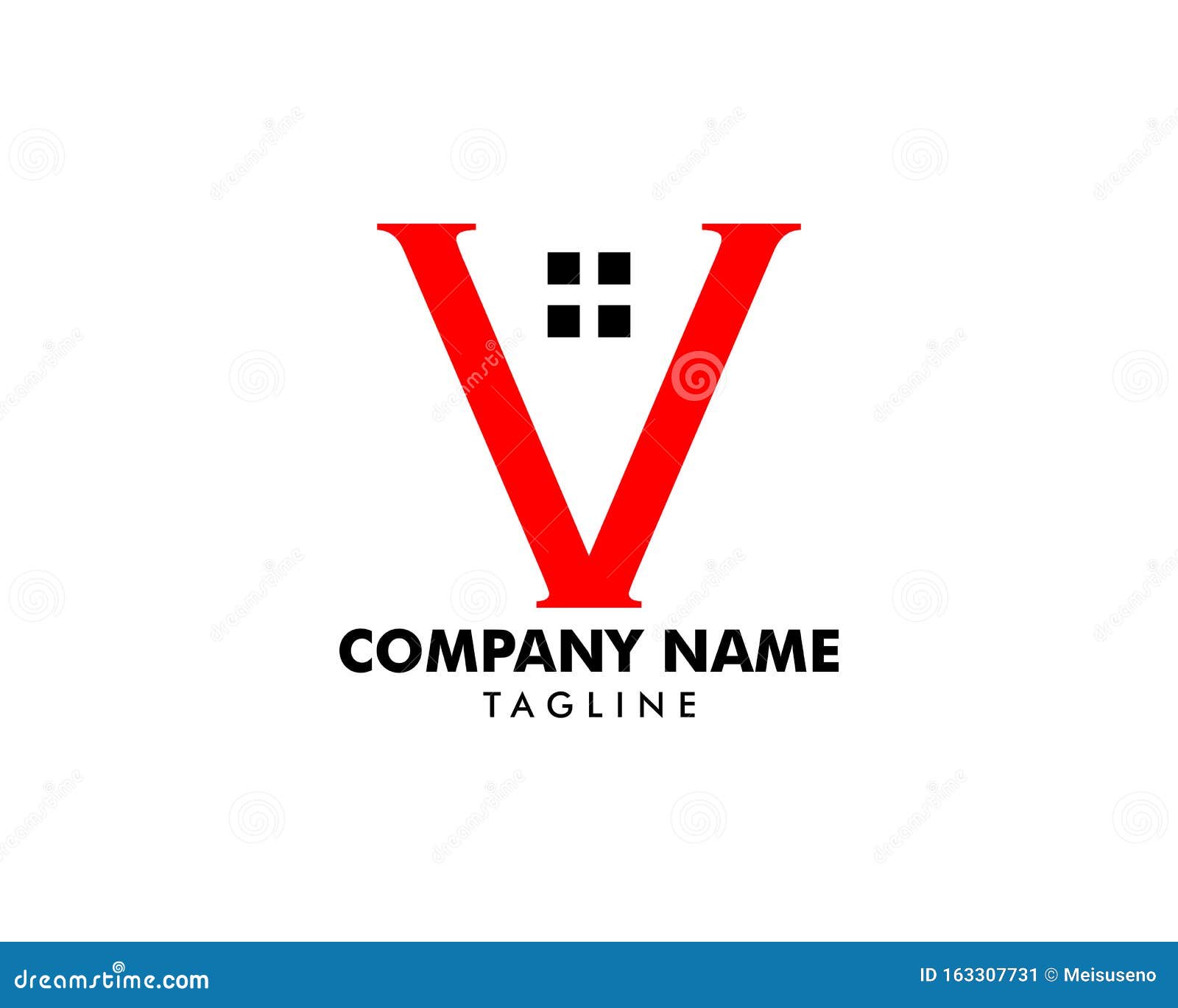 Initial Letter V House Real Estate Logo Design Stock Vector ...