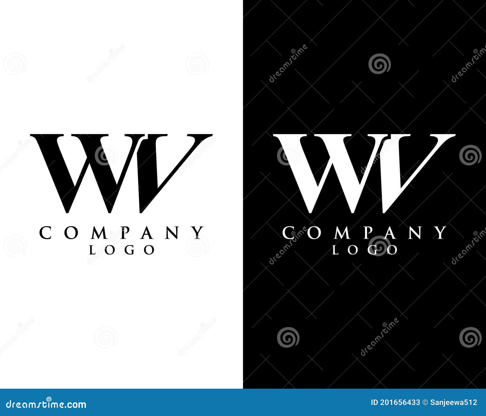 Initial Letter Wv Vw Logotype Company Name Black And White Design Vector Logo For Business And Company Identity Stock Vector Illustration Of Design Financial