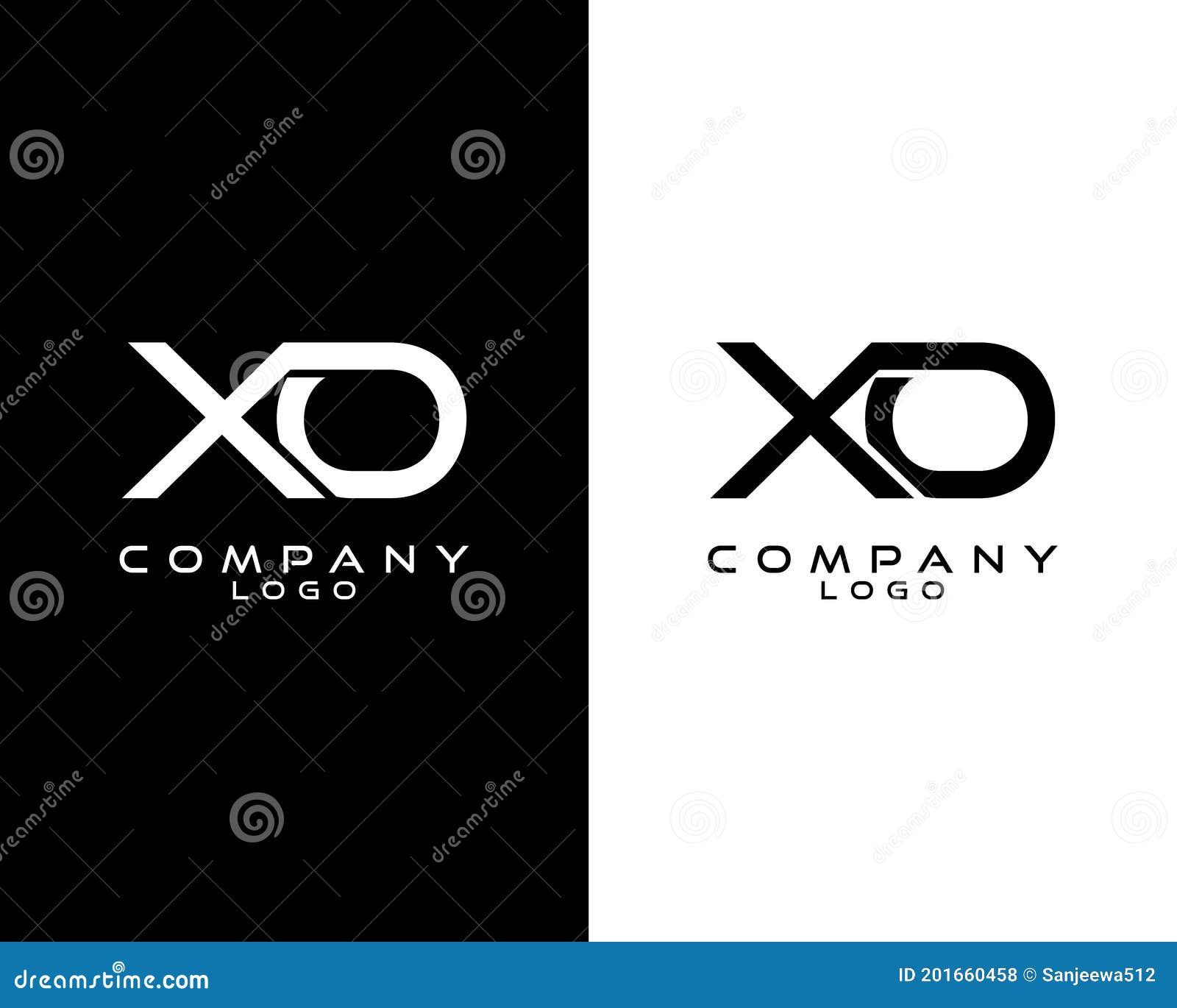 initial letter xo, ox monogram logotype  for company business identity
