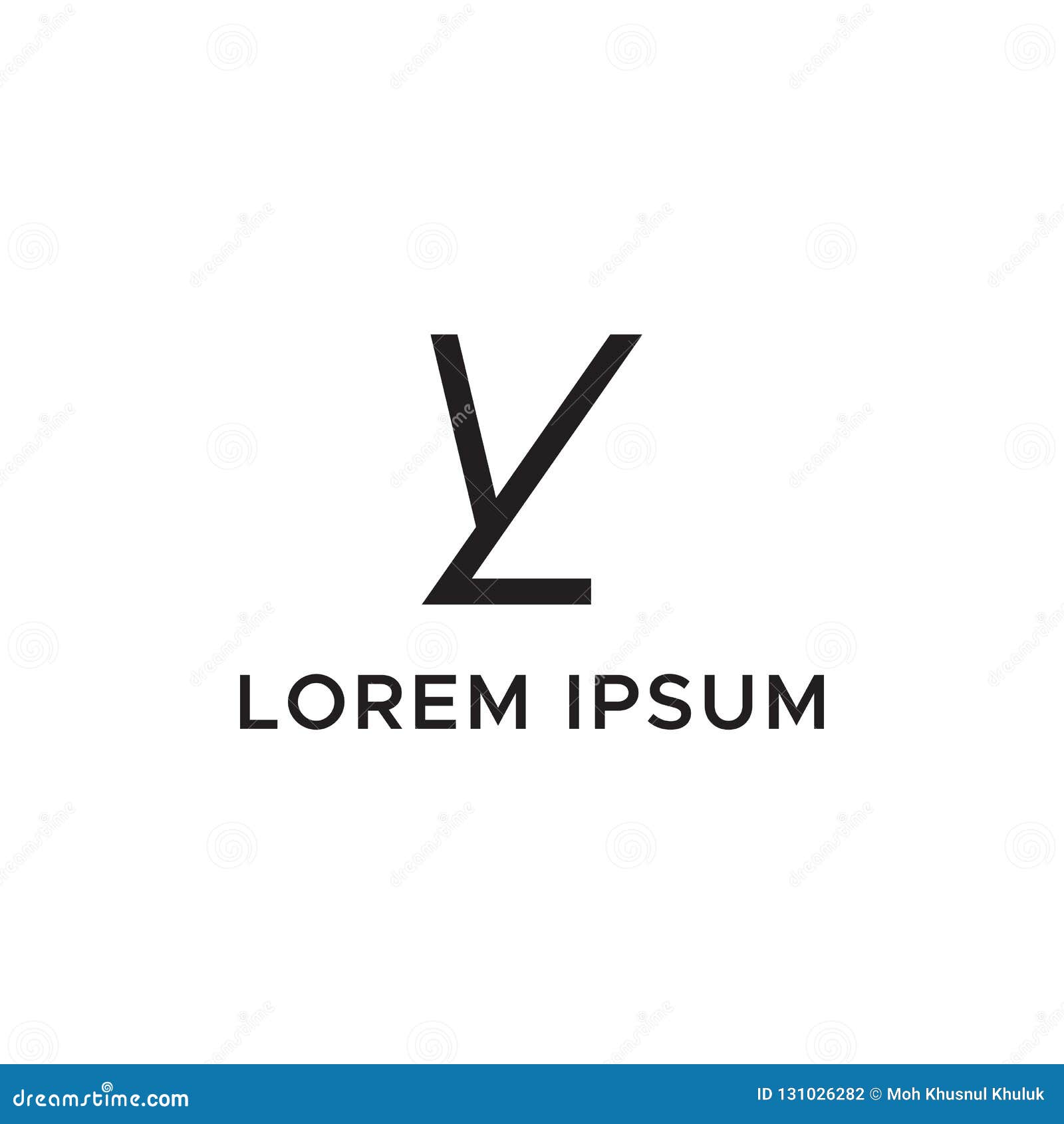 Simple Initial Letter YL Logo Vector Black Color Stock Vector -  Illustration of logotype, abstract: 131026282