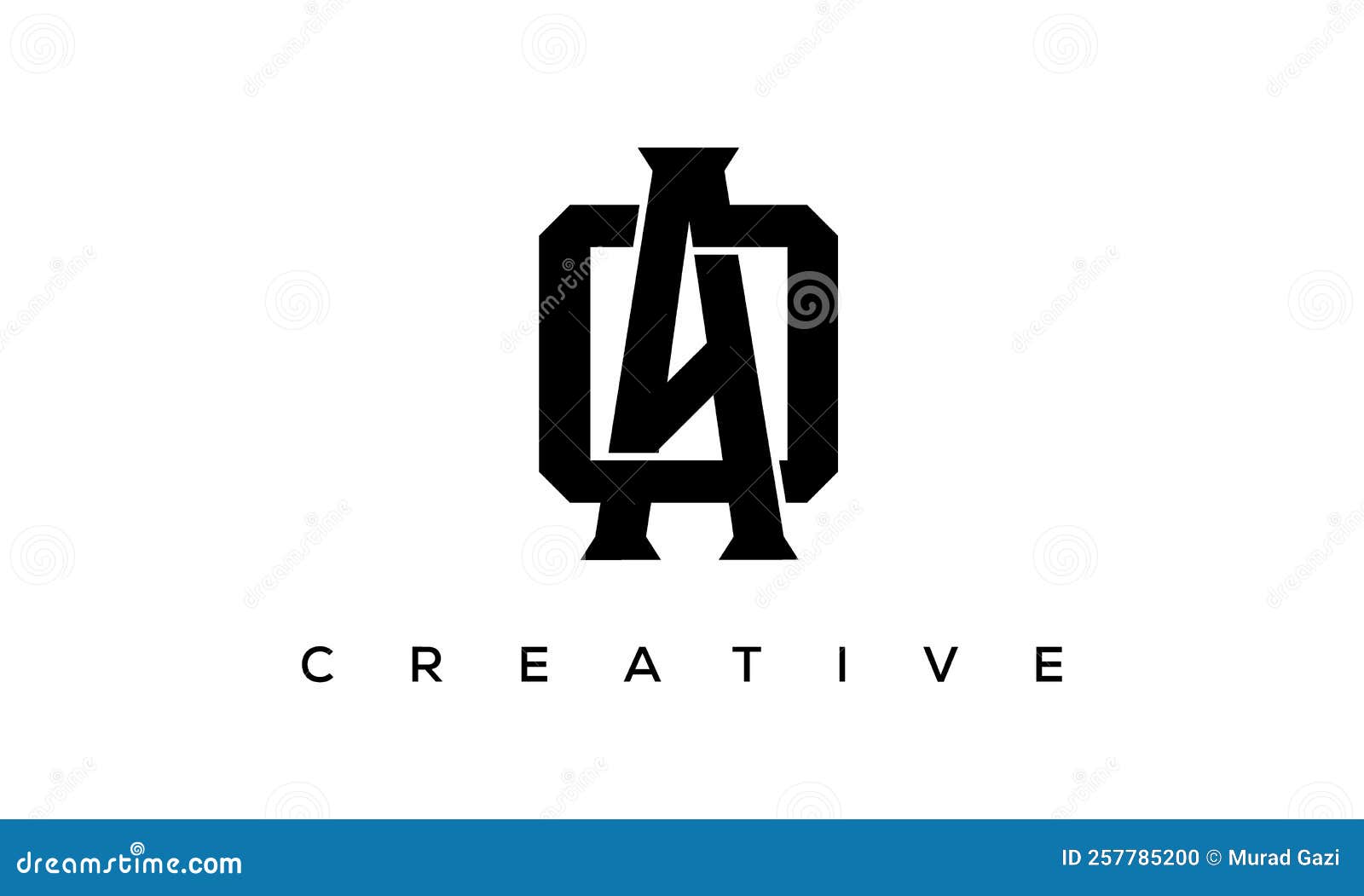 initial letters oa, ao monogram logo  with creative style alphabet . spiral letters universal elegant  emblem, l