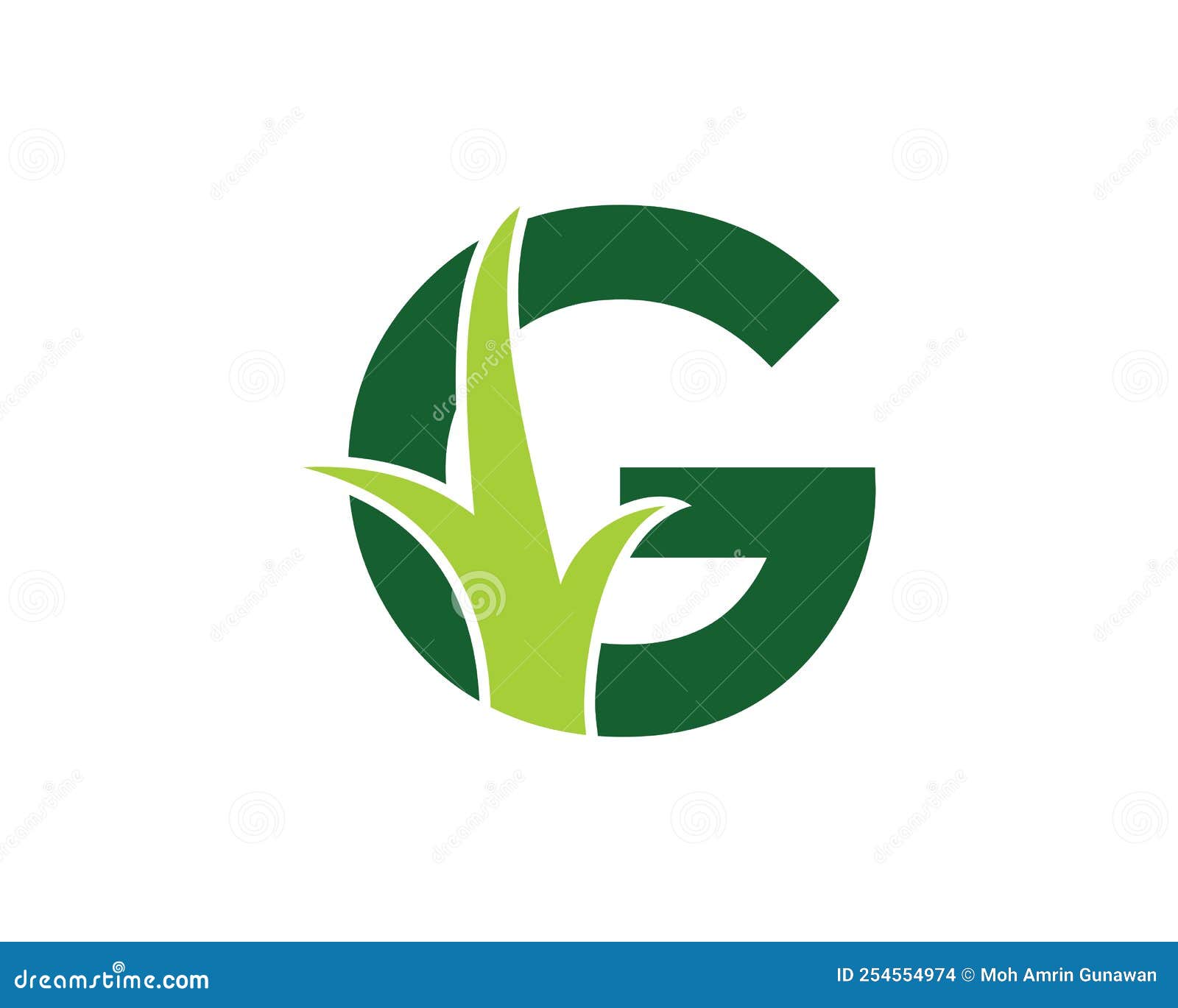 Letter G With Grass Logo Design Vector Stock Vector Illustration Of letter-g-with-grass-logo-design-vector-stock-vector-illustration-of