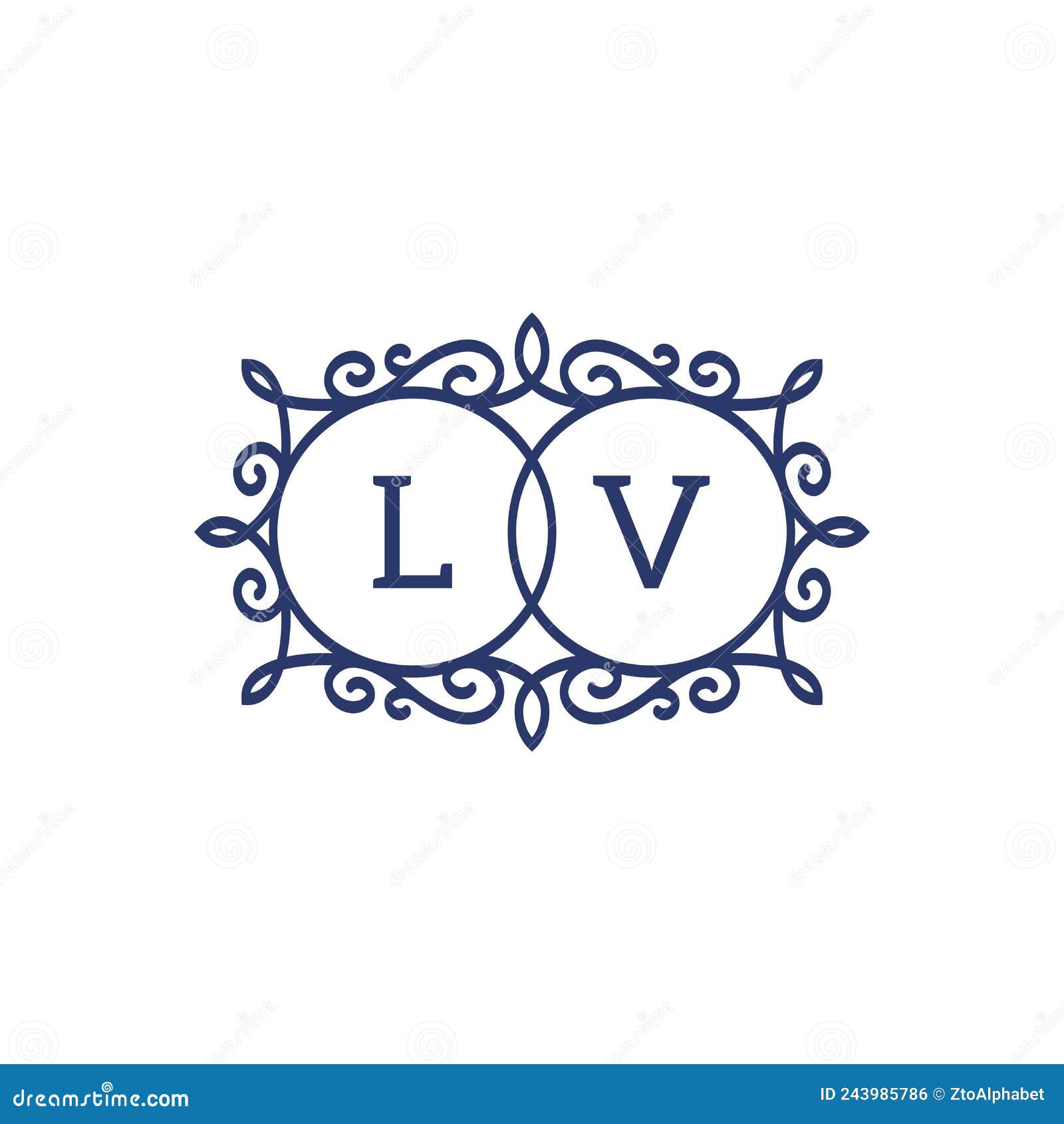 Initial Logo Letter LV Luxury Minimalist Design Stock Vector - Illustration  of element, decorative: 243985786