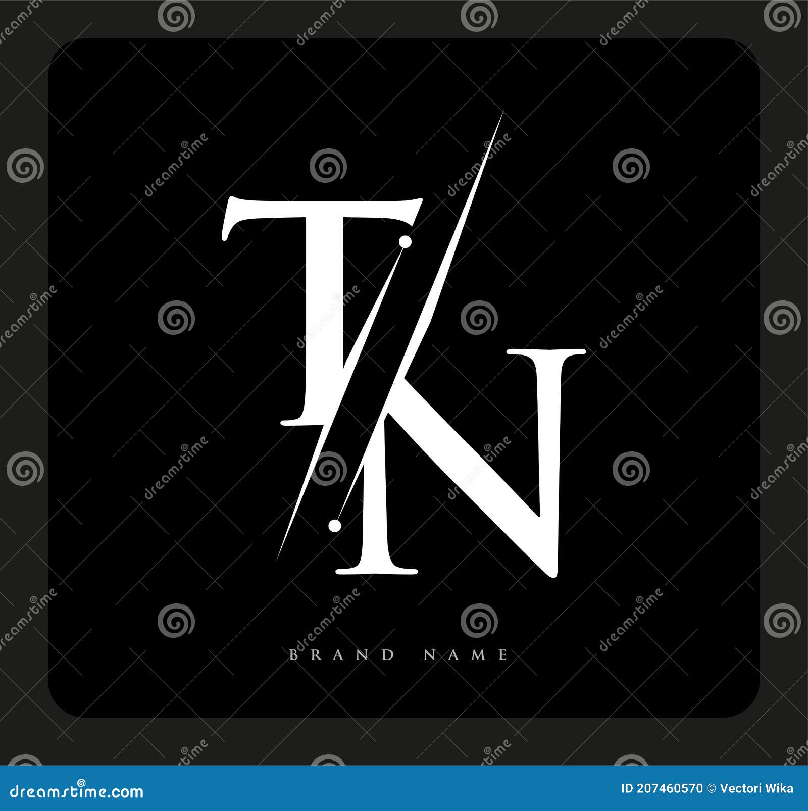 TN Initial Logo Company Name Colored Gold And Silver Swoosh Design