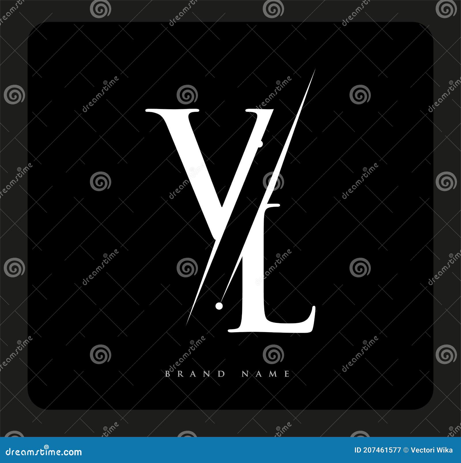 Initial Logo Letter VL for Company Name Black and White Color and Slash  Design. Vector Logotype for Business and Company Identity Stock Vector -  Illustration of business, elegant: 207461577