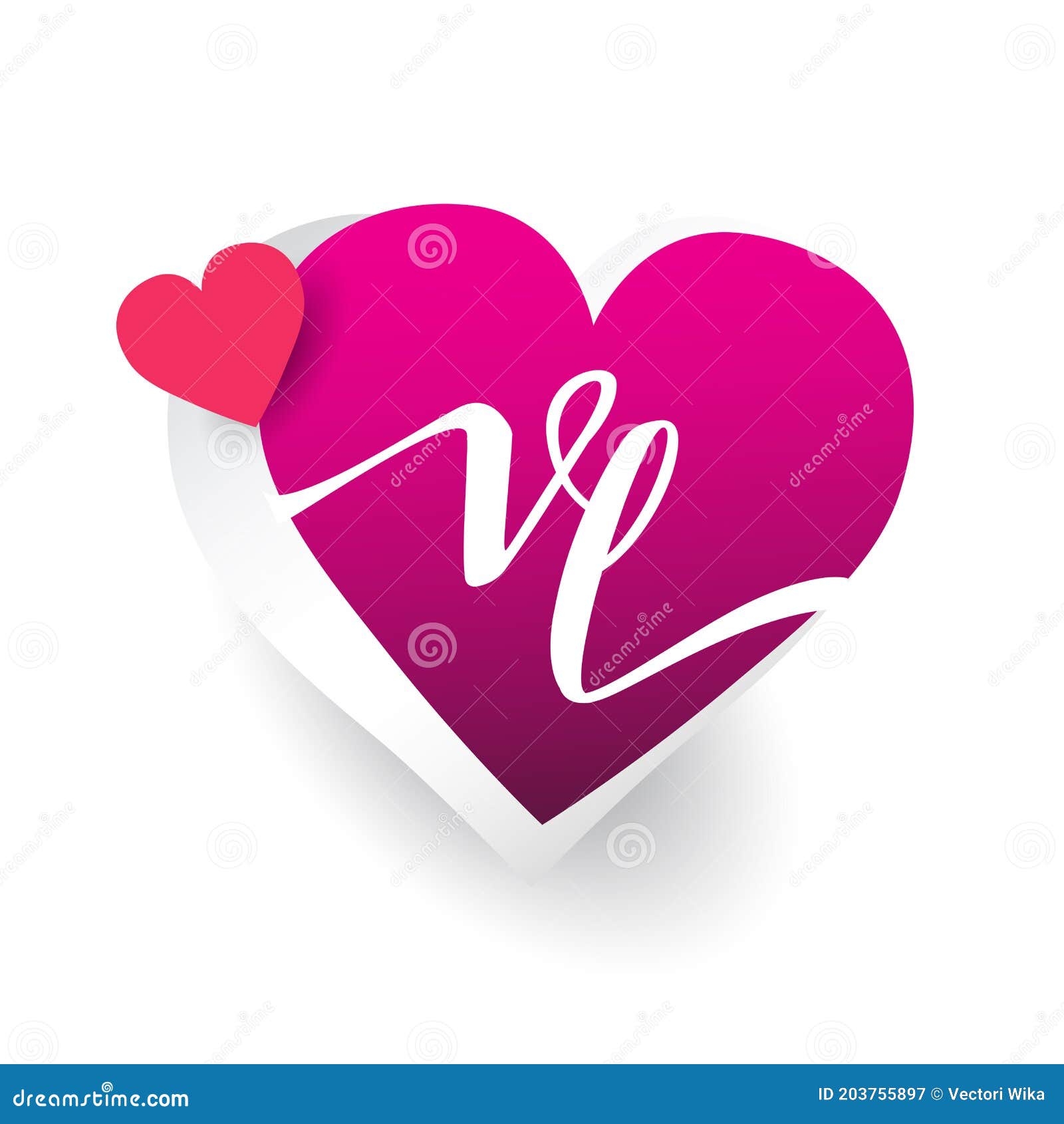 heart vl logo design