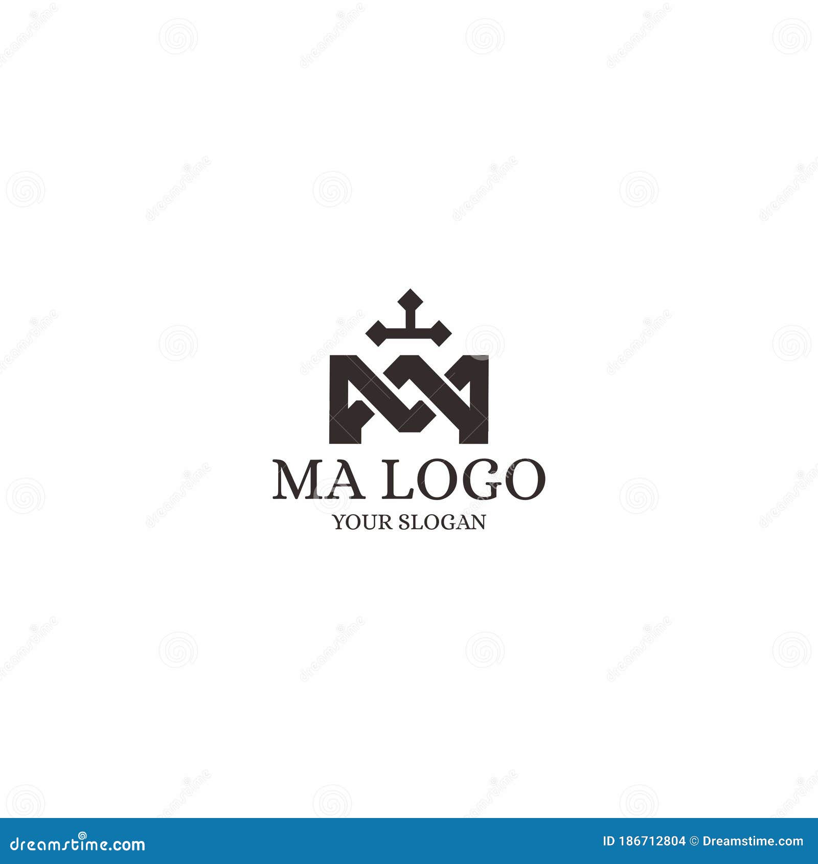 Mg home and real estate monogram logo Royalty Free Vector