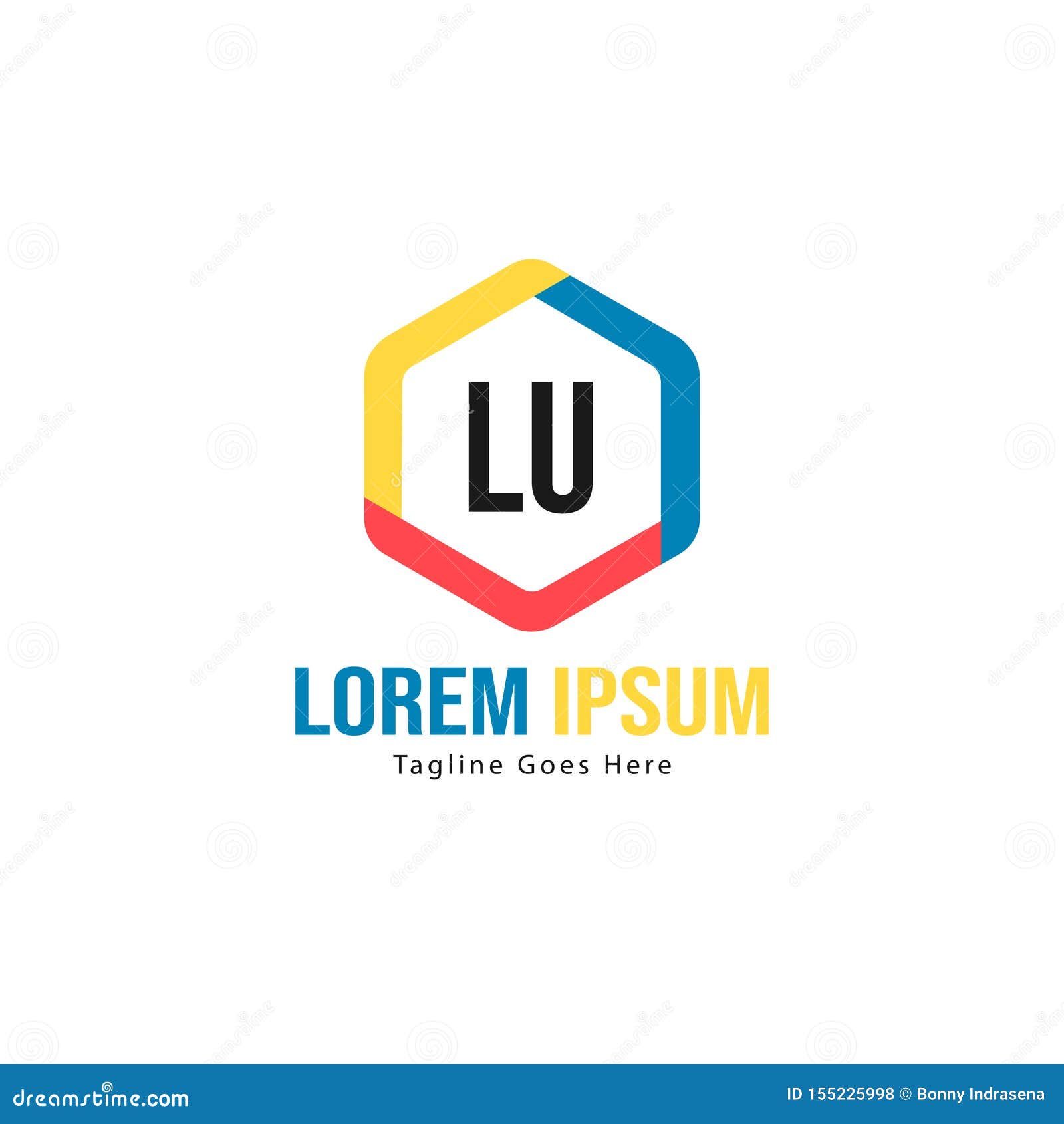 initial lu logo template with modern frame. minimalist lu letter logo  