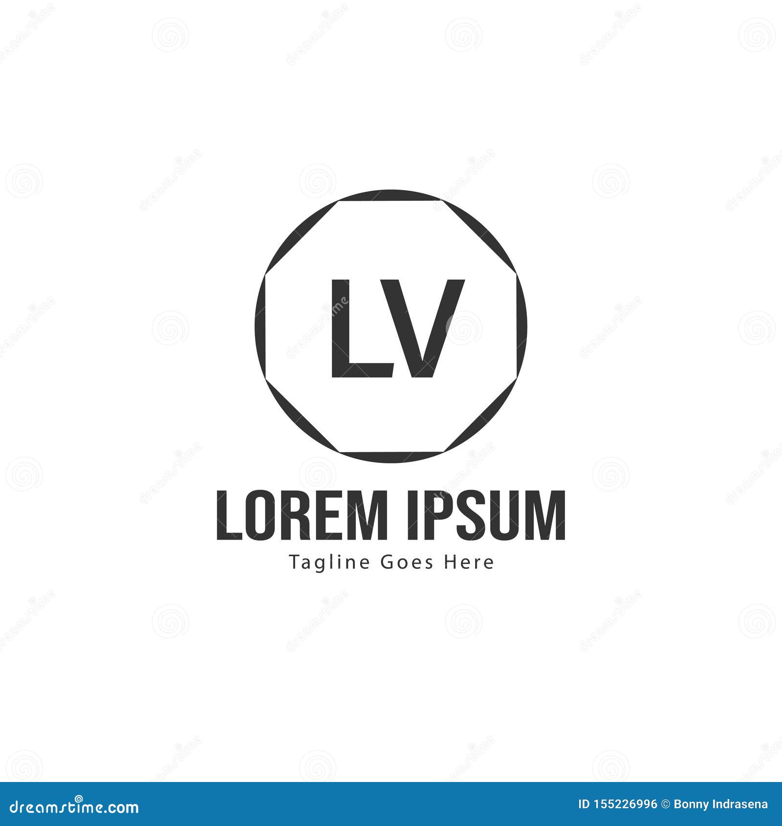 Initial LV letter Logo Design vector Template. Abstract Letter LV