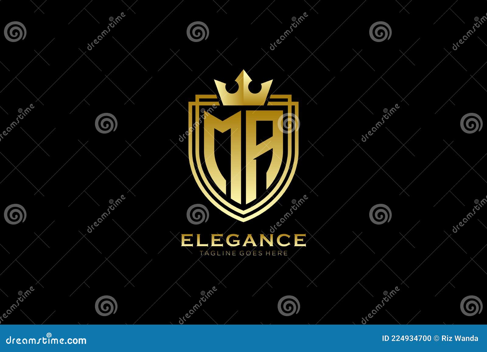 initial MM elegant luxury monogram logo or badge template with scrolls and  royal crown - perfect for luxurious branding projects 11355228 Vector Art  at Vecteezy