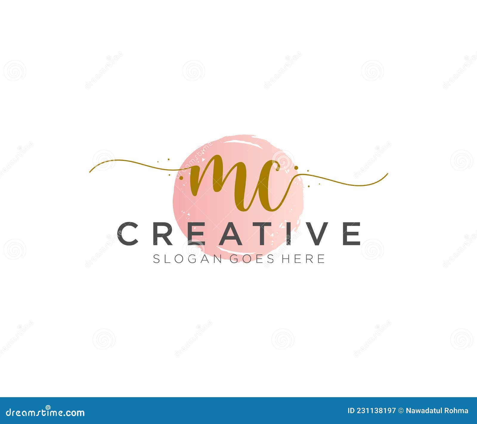 Initial MC Feminine Logo Beauty Monogram and Elegant Logo Design ...