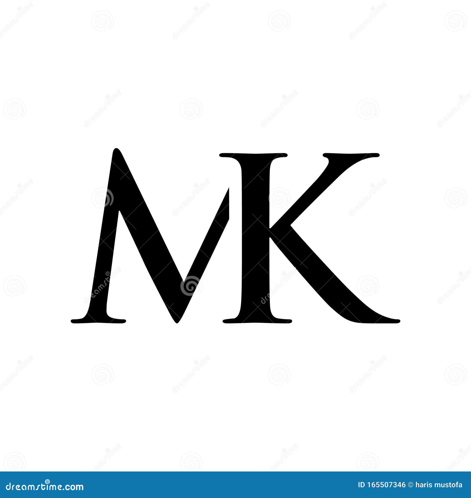Initial Mk Alphabet Logo Design Template Vector Stock Vector - Illustration  of simple, vintage: 165507346