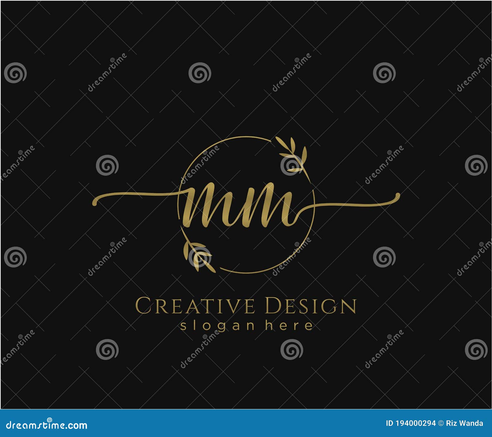 Initial MM Beauty Monogram and Elegant Logo Design Stock Vector -  Illustration of business, alphabet: 194000294